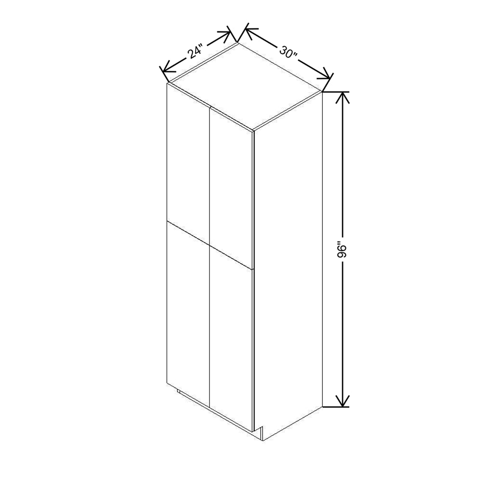 CNC Classic Milano Mirage 30" W X 24" D X 96" H Double Door Utility Cabinet
