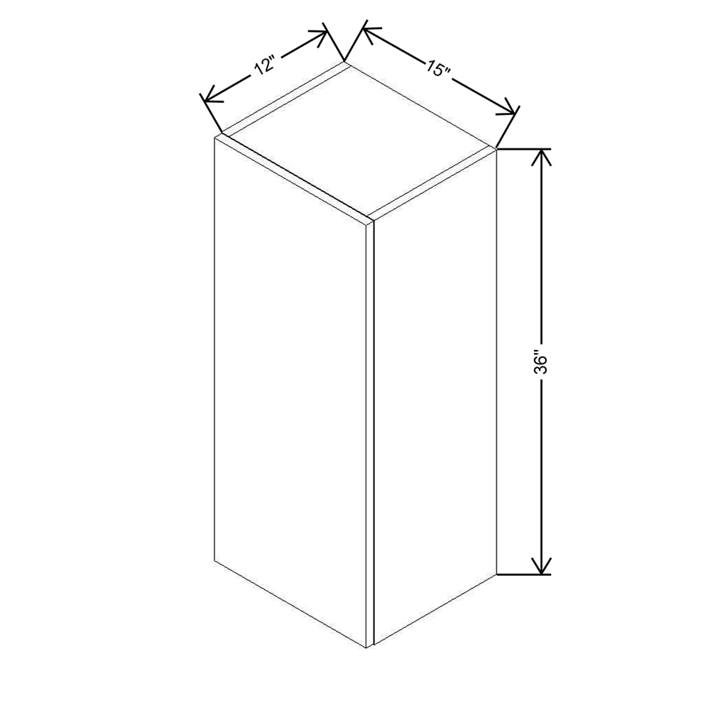 CNC Classic Broadway Cobalt 15" W X 36" H Single Door Wall Cabinet
