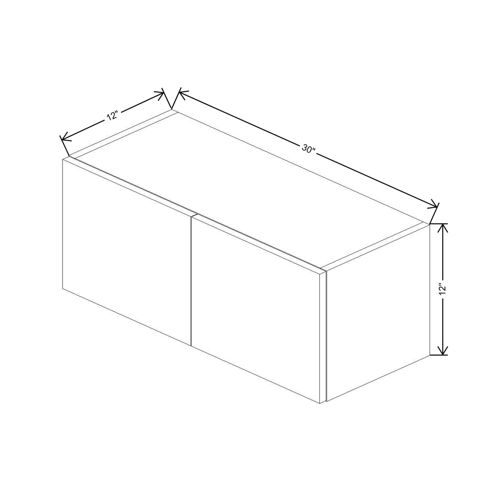 CNC Classic Broadway Graphite 30" W X 12" H Double Door Wall Cabinet