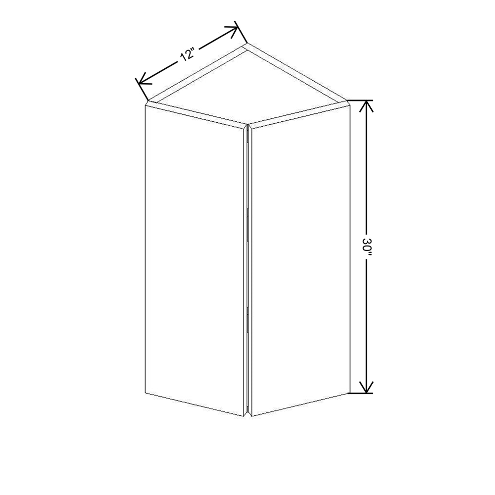 CNC Classic Broadway Driftwood 12" W X 30" H Double Door Wall End Cabinet