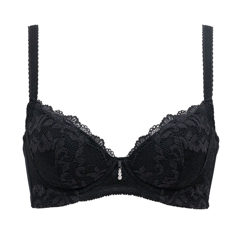 Bradelis Magic Black Lace Bush-Up Bra Size 32C