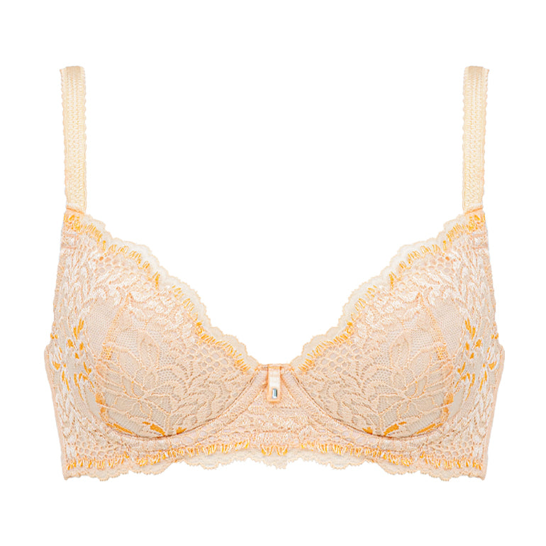 Bradelis New York - The Wendy Shaping Bra 24S1 is expertly inspired by the  collars of medieval European royalty and nobility. Made with rigid  embroidery lace, the design features interwoven cotton ribbons