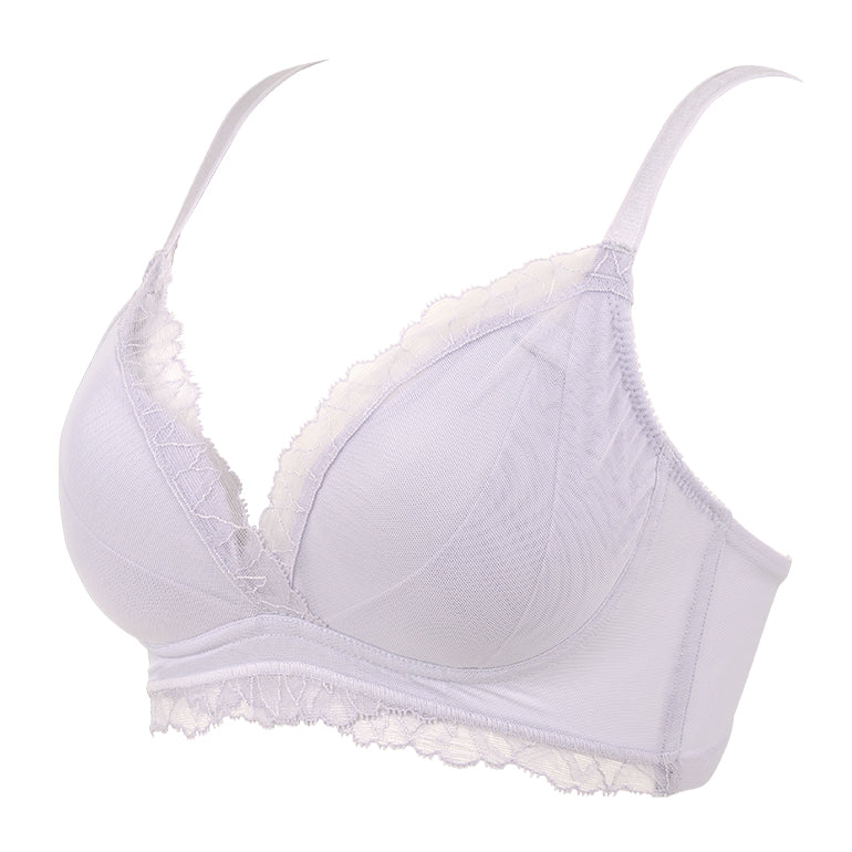 Lovable Women Cotton Non-Padded Seamed Wire-Free with Lace-Crisscross Bra  Accented and Adjustable Straps U-Neck Full Coverage Bra - PD-6011