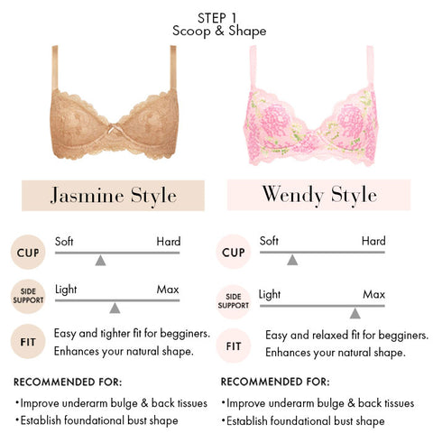 Starting with Step 1 Shaping Bras - Jasmine or Wendy Styles?