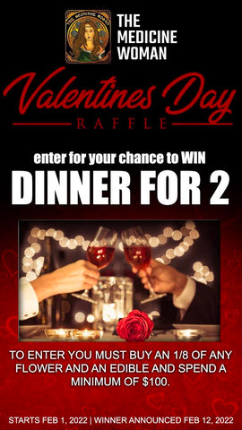 The Medicine Woman Valentines Day Raffle Giveaway Dinner for 2