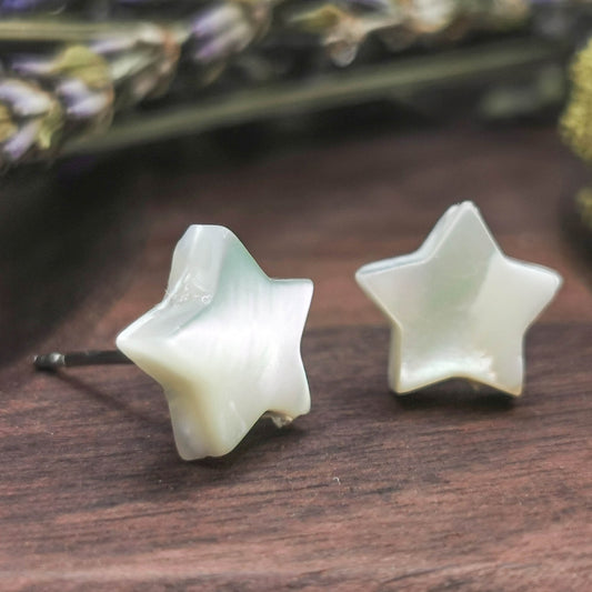 Star shaped silver on sale earrings