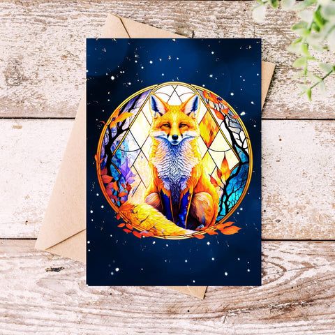 fox birthday card
