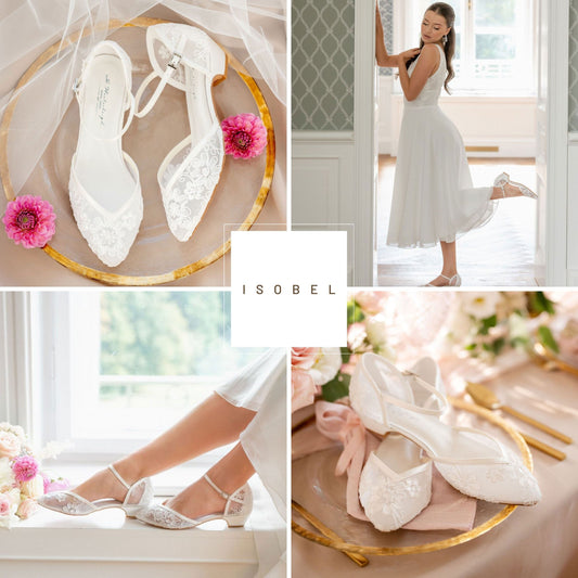 White Wedding Shoes Bride Low Heel | Pearl Lace White Wedding Shoes - New  5cm White - Aliexpress