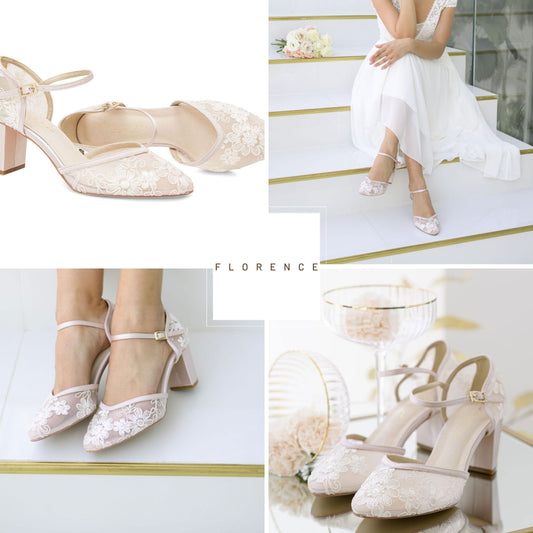 Blush Pink Heels diamante detail heels
