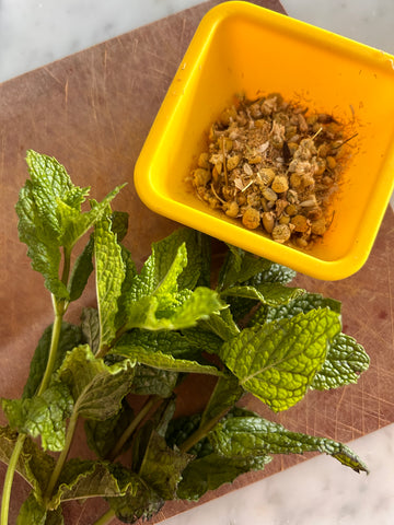 Mint and Chamomile Ingredients