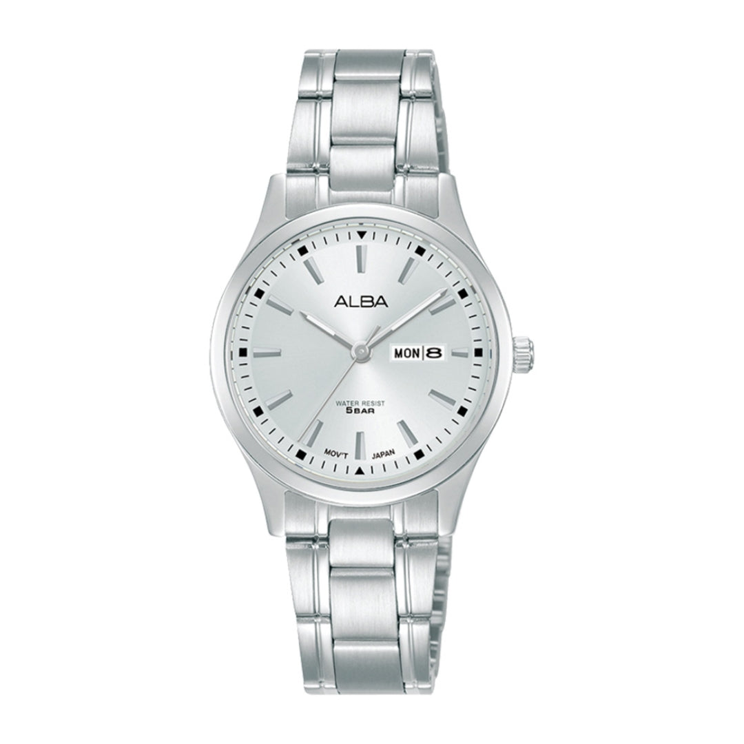 ALBA by Seiko Prestige AN8053X1 Silver Dial Women's Quartz Watch 28mm
