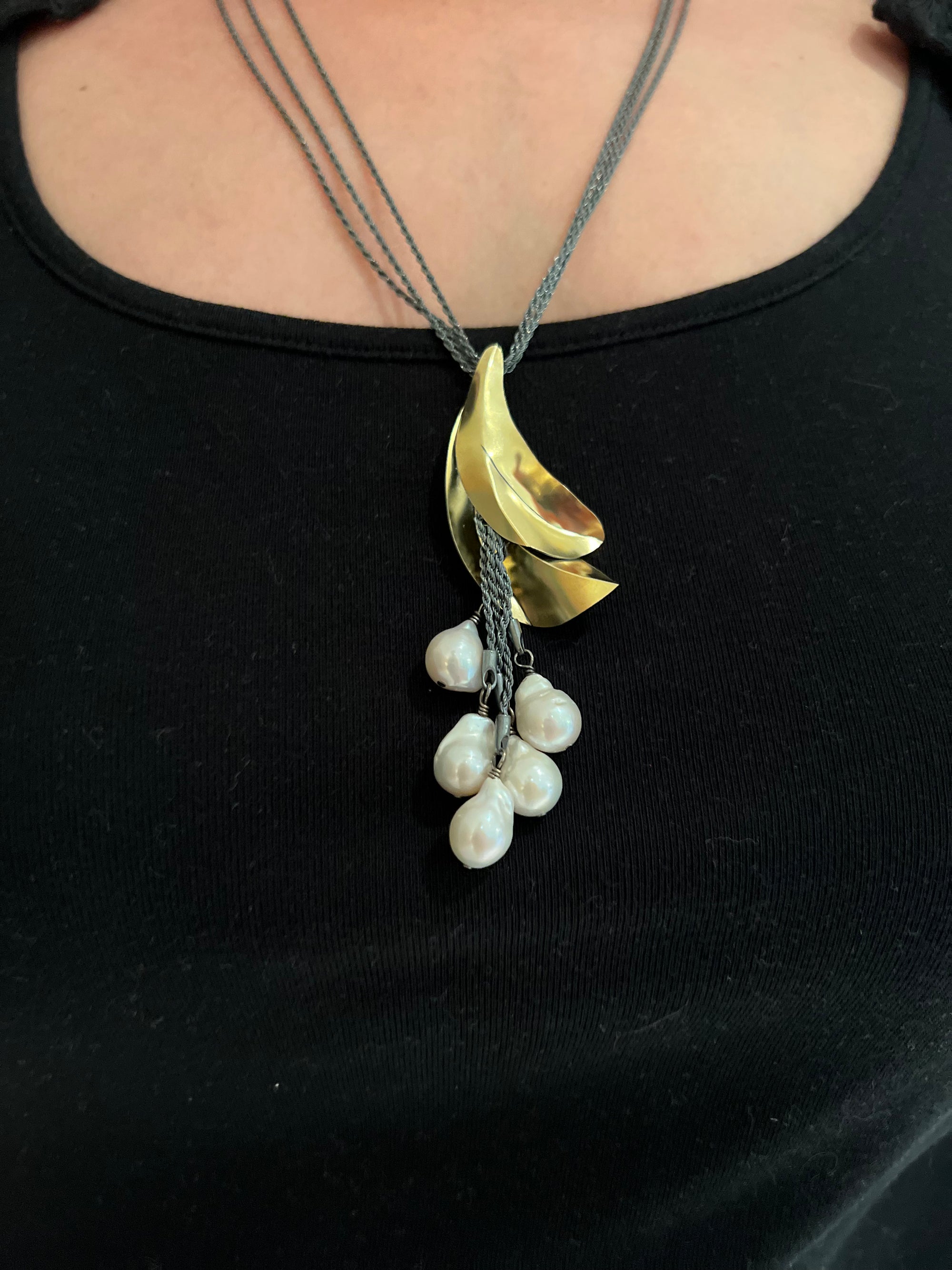 Single Large Pearl Necklace - Suzanne Schwartz Jewelry