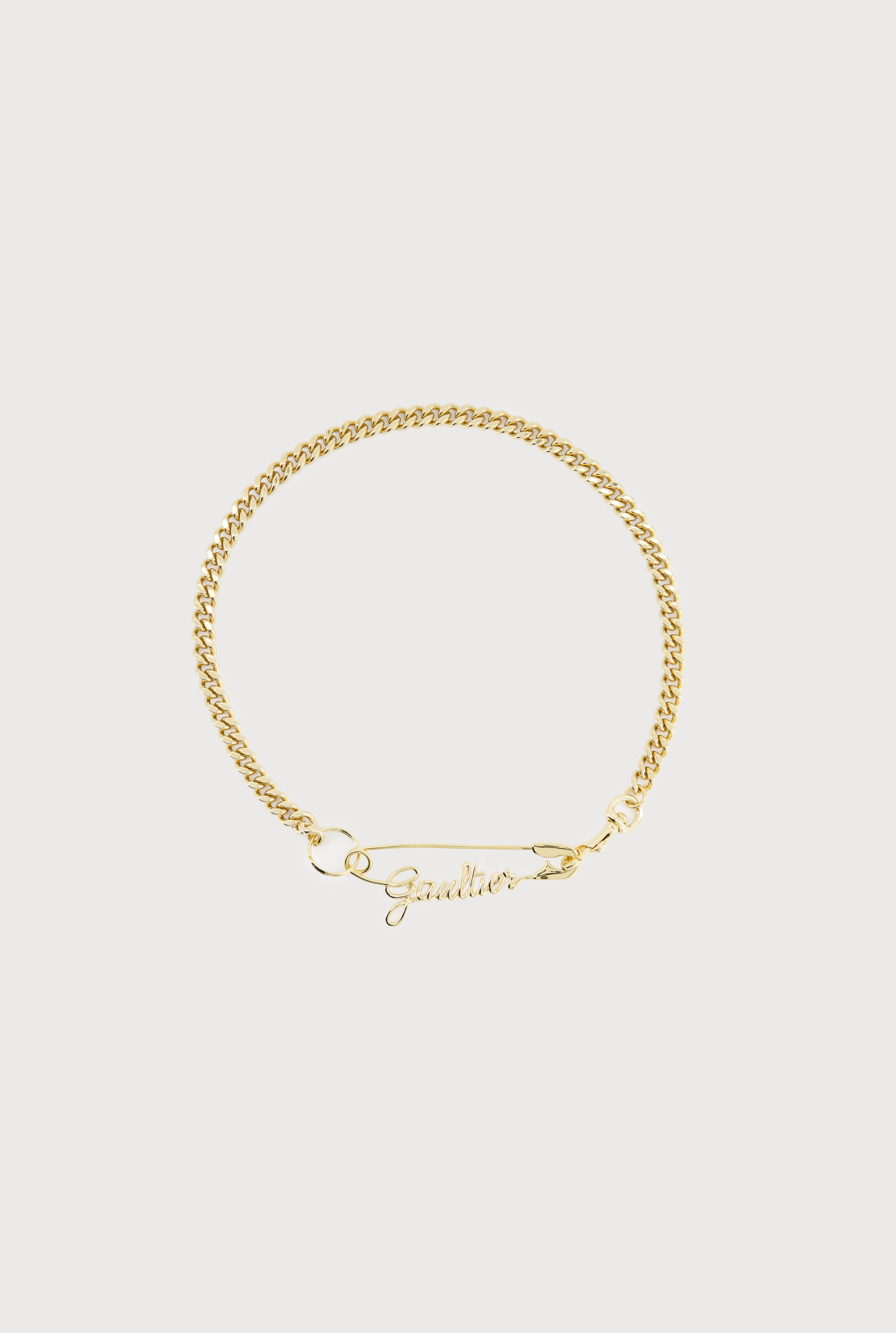 The Gold-Tone Gaultier Safety Pin Necklace