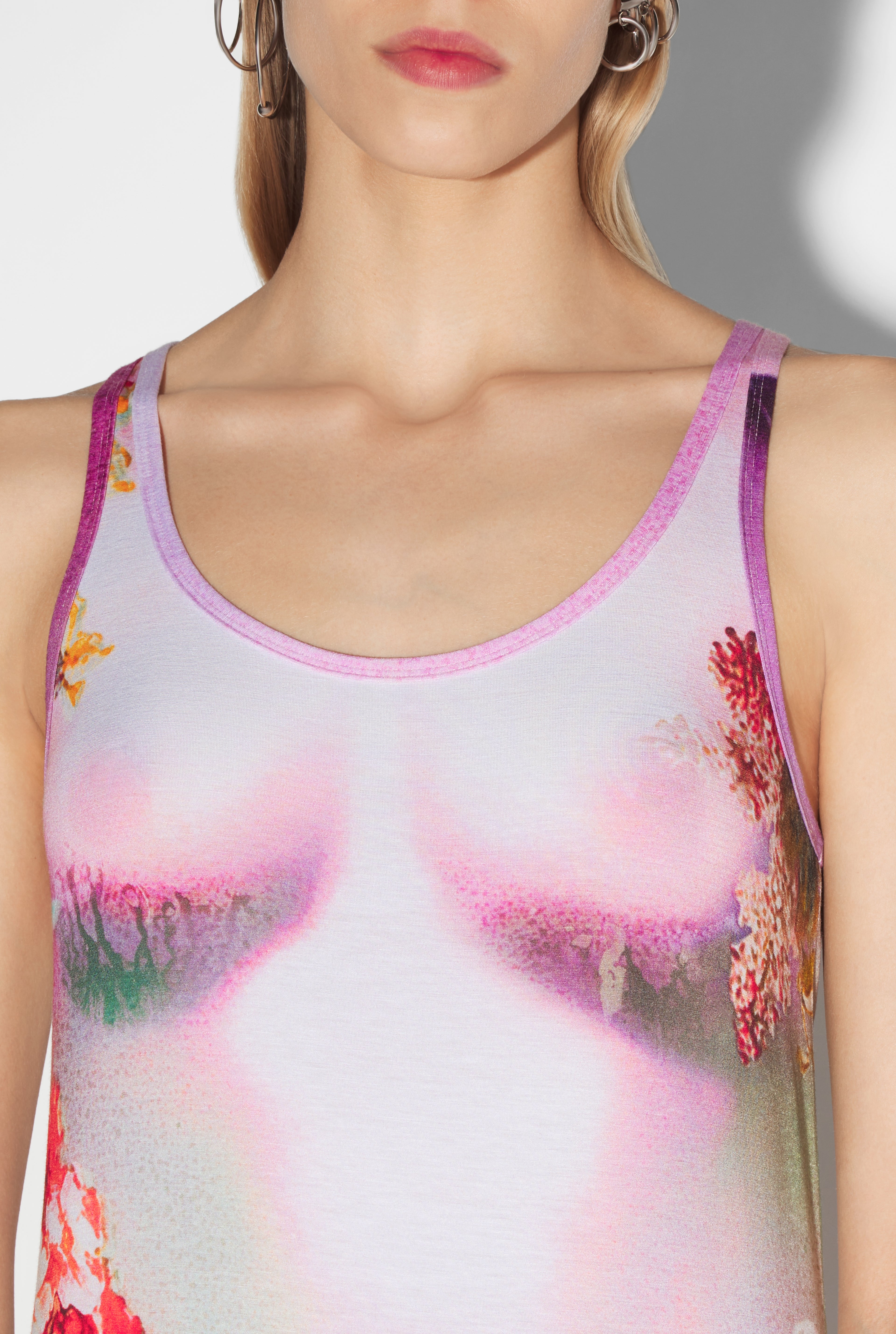 The Pink Body Flower Tank Top