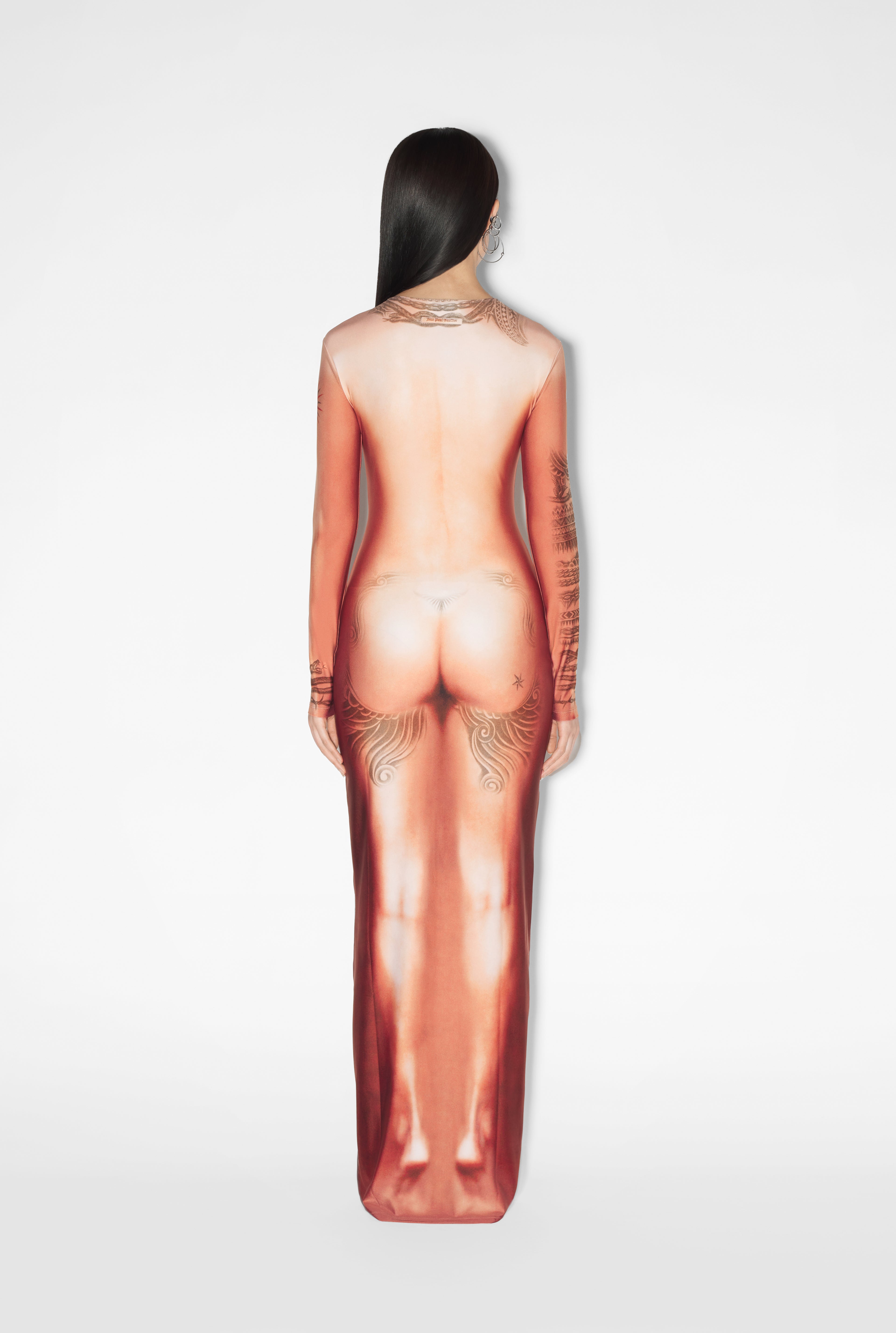 The Long Nude Body Tattoo Dress