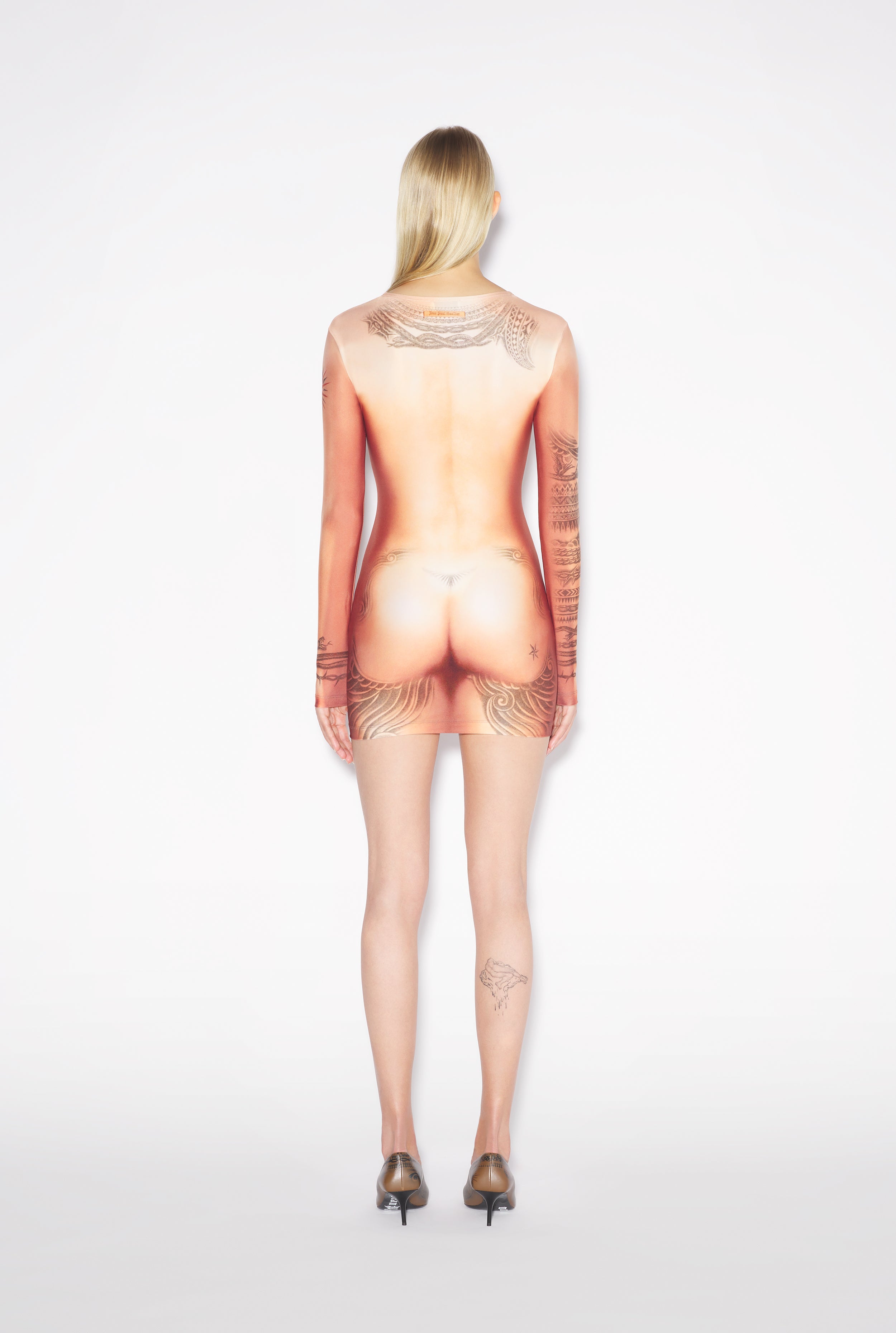 The Short Nude Body Tattoo Dress
