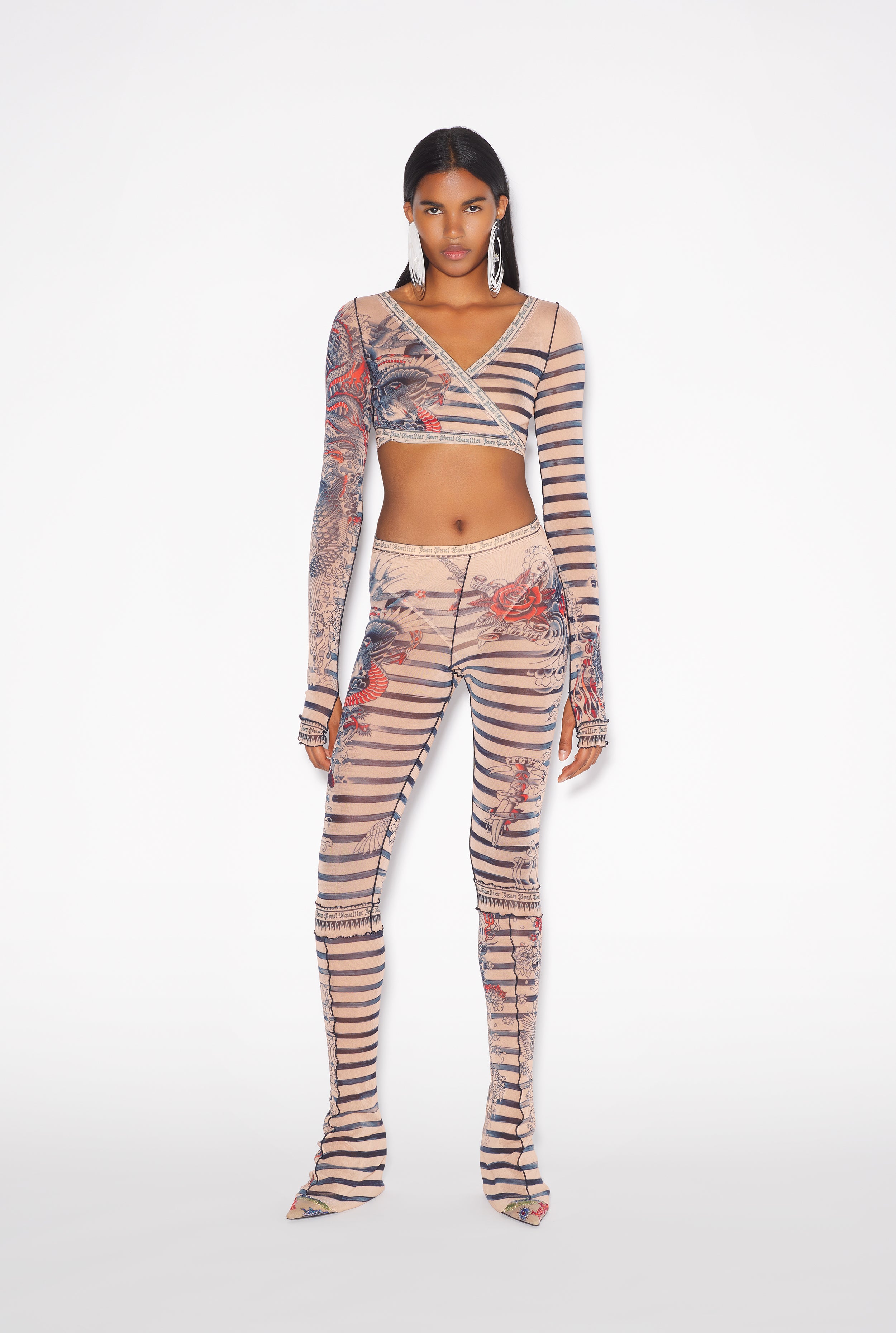 The Nude Sailor Tattoo Cache-Cœur Top