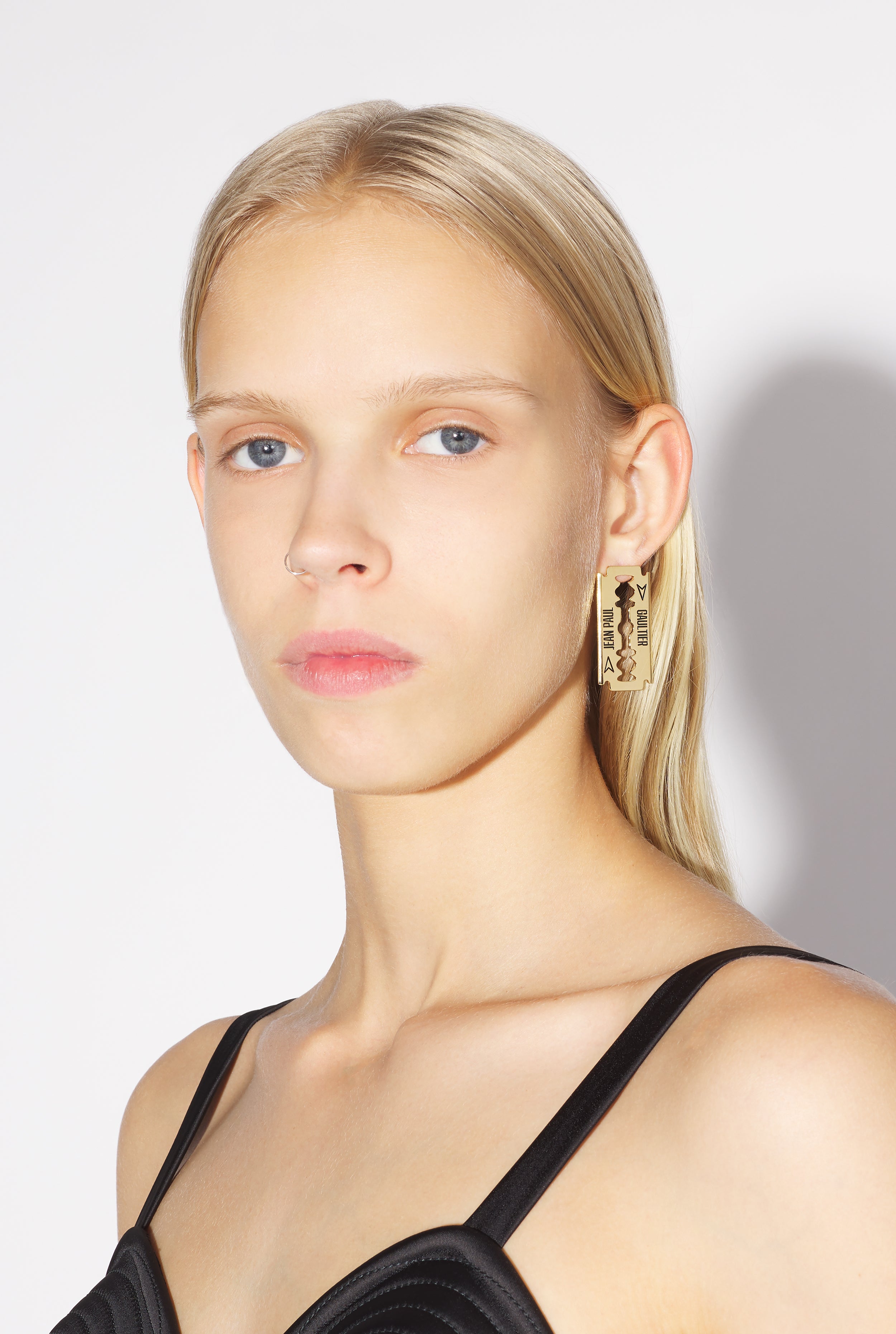 The Gold-Tone Razor Blade Earring