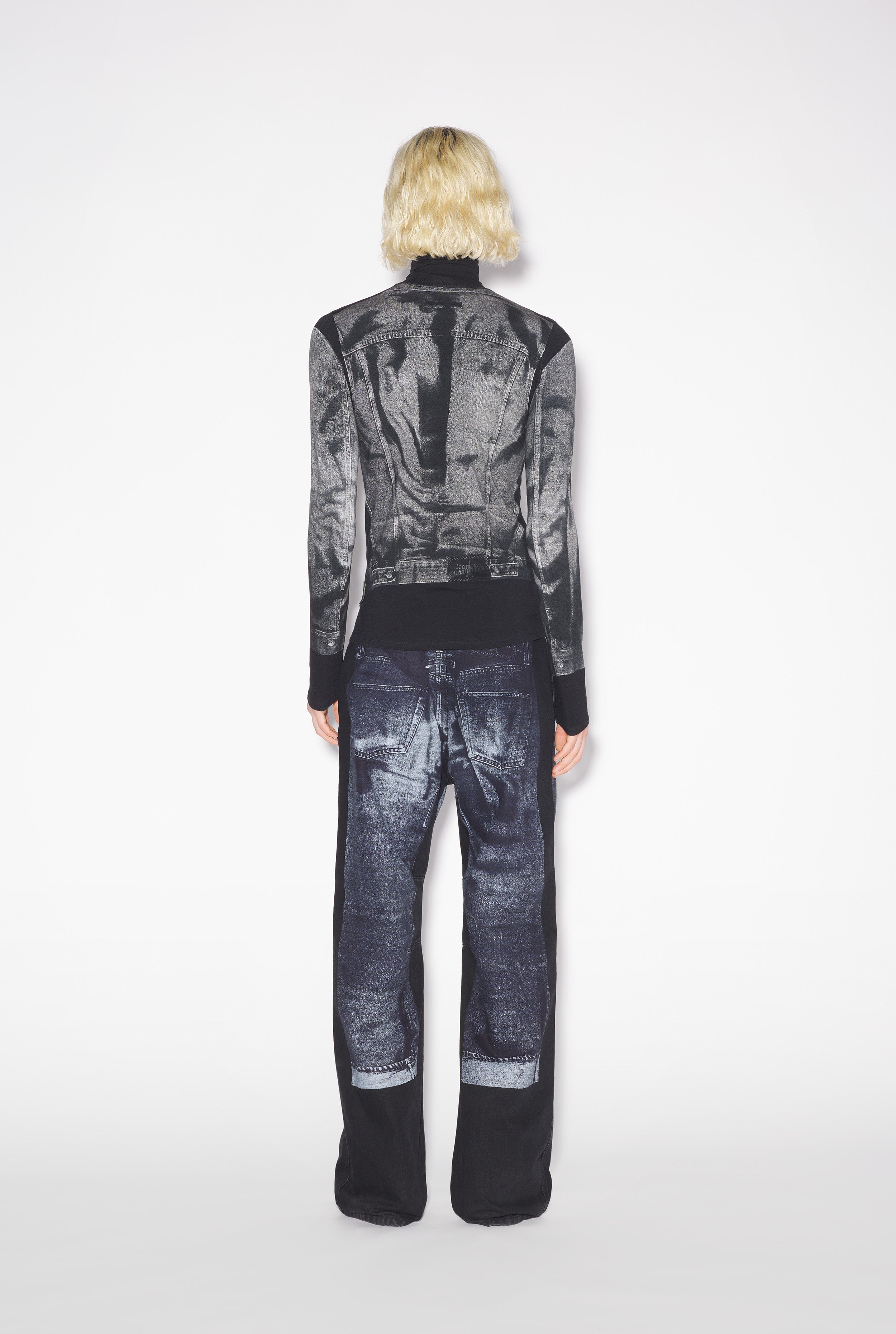 The Black Denim Trompe L’Oeil Top