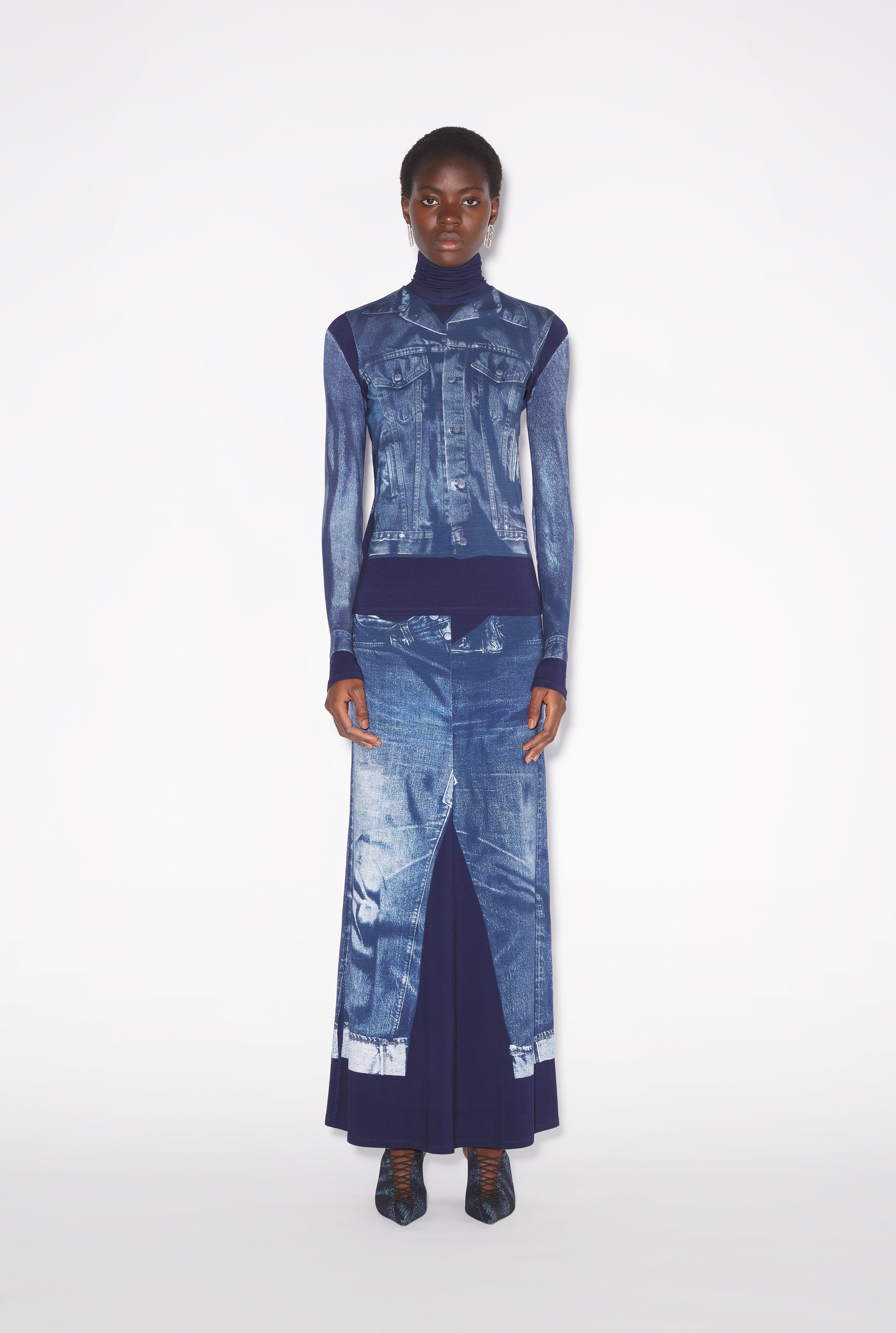 The Blue Denim Trompe L’Oeil Top