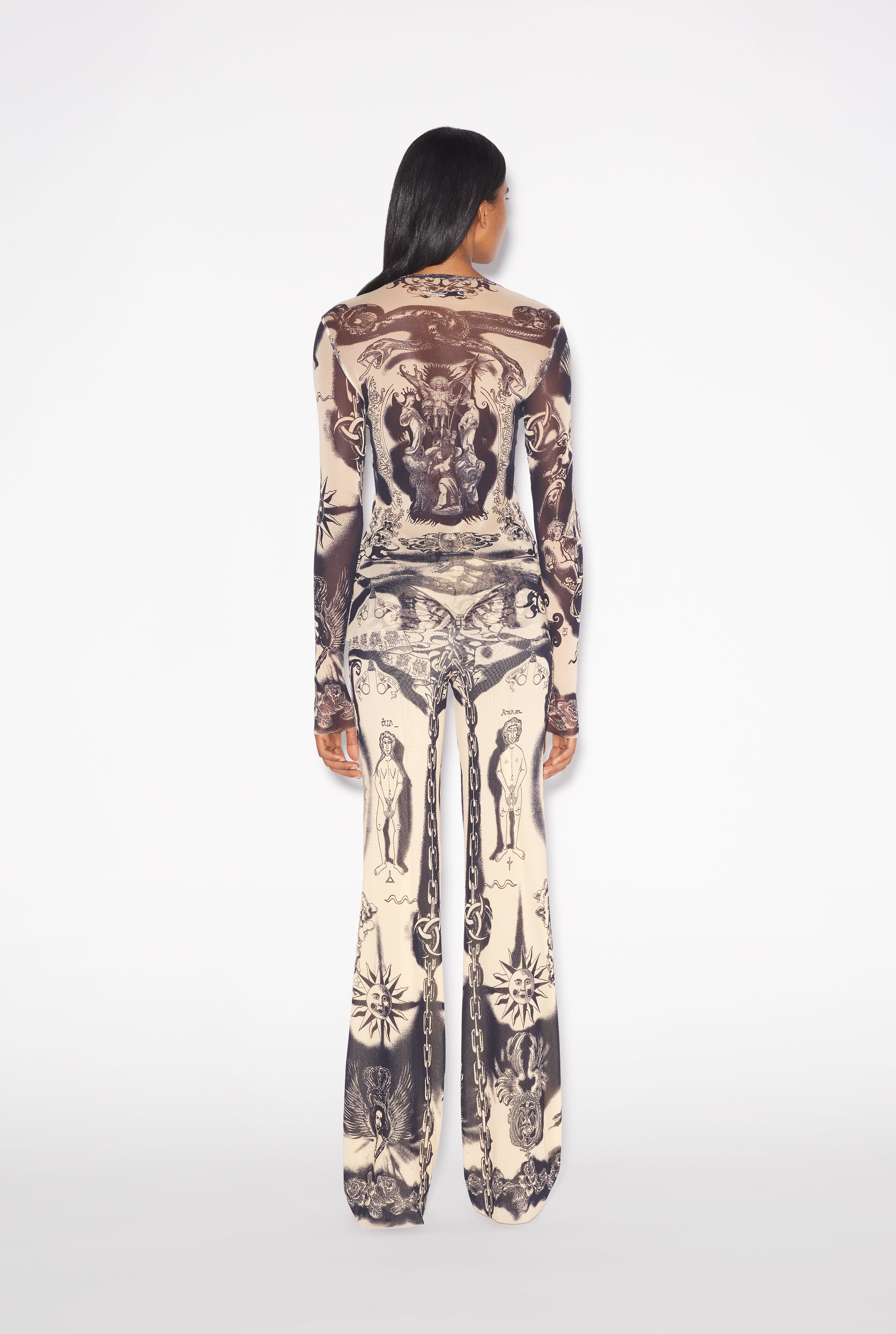 Jean Paul Gaultier Vintage Crowned Skull and Eagle Print Pants Trousers For  Sale at 1stDibs