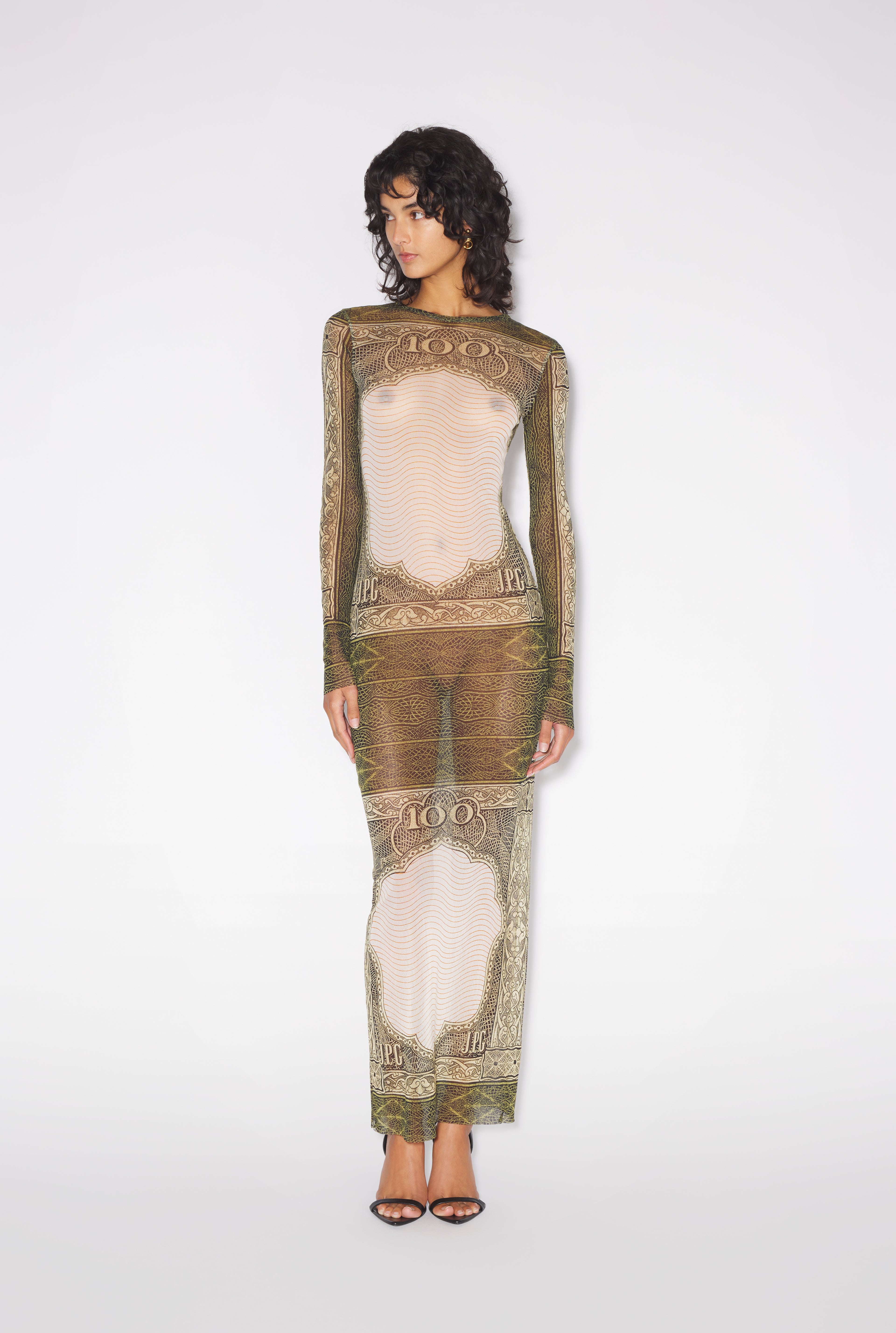 The Long Green Cartouche Dress