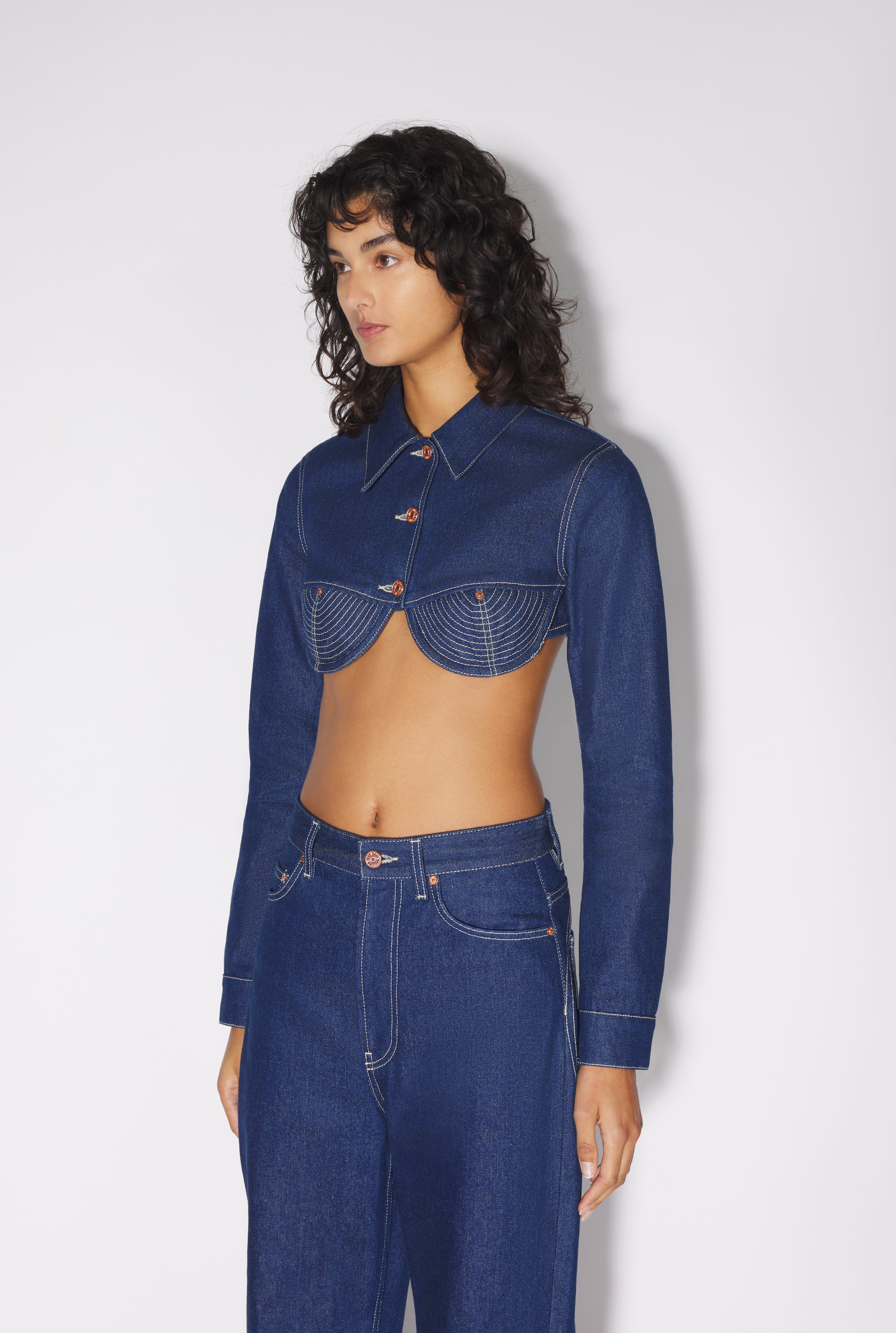 La Veste Courte Conique Denim