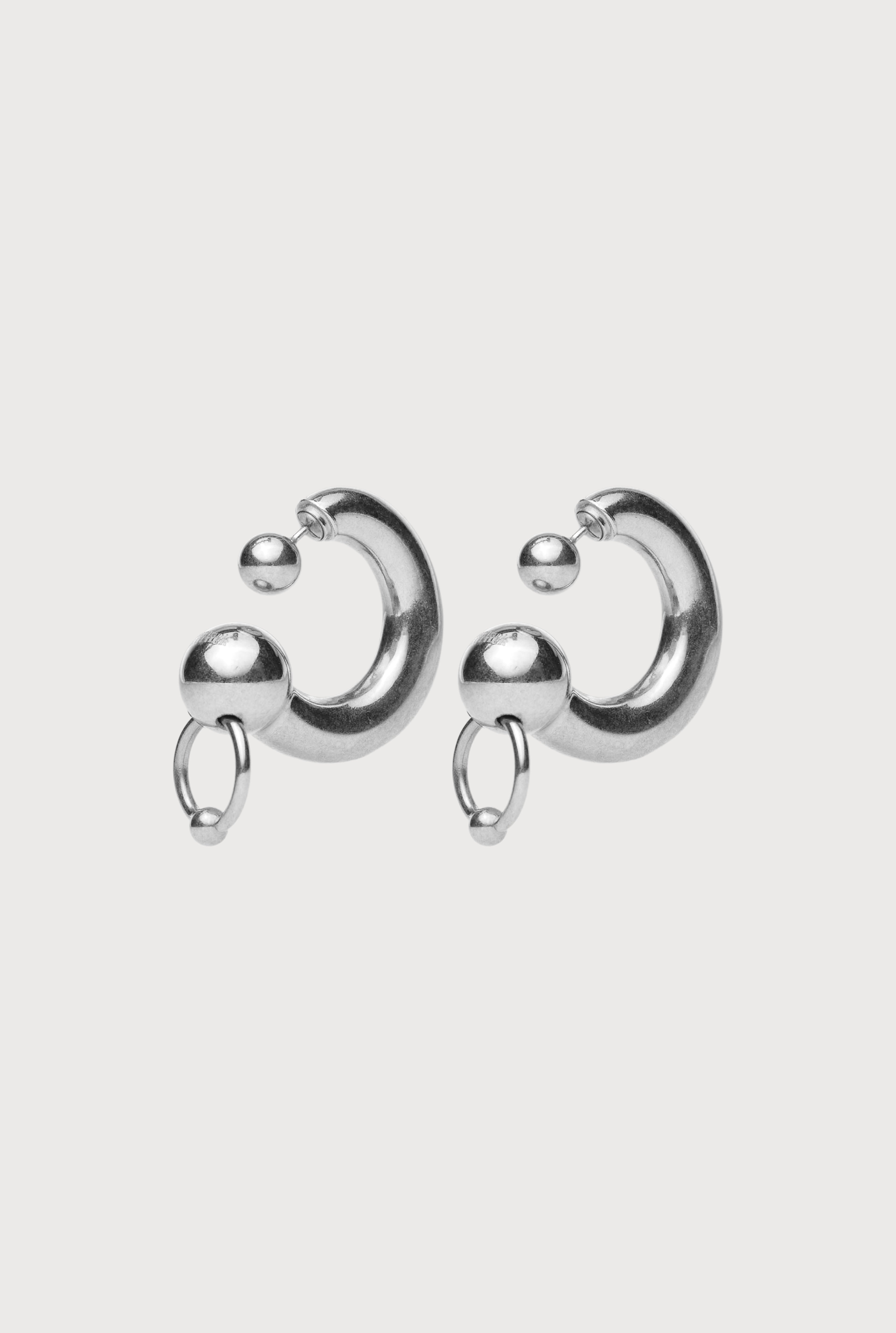 The Silver-Tone Ring Earrings 
