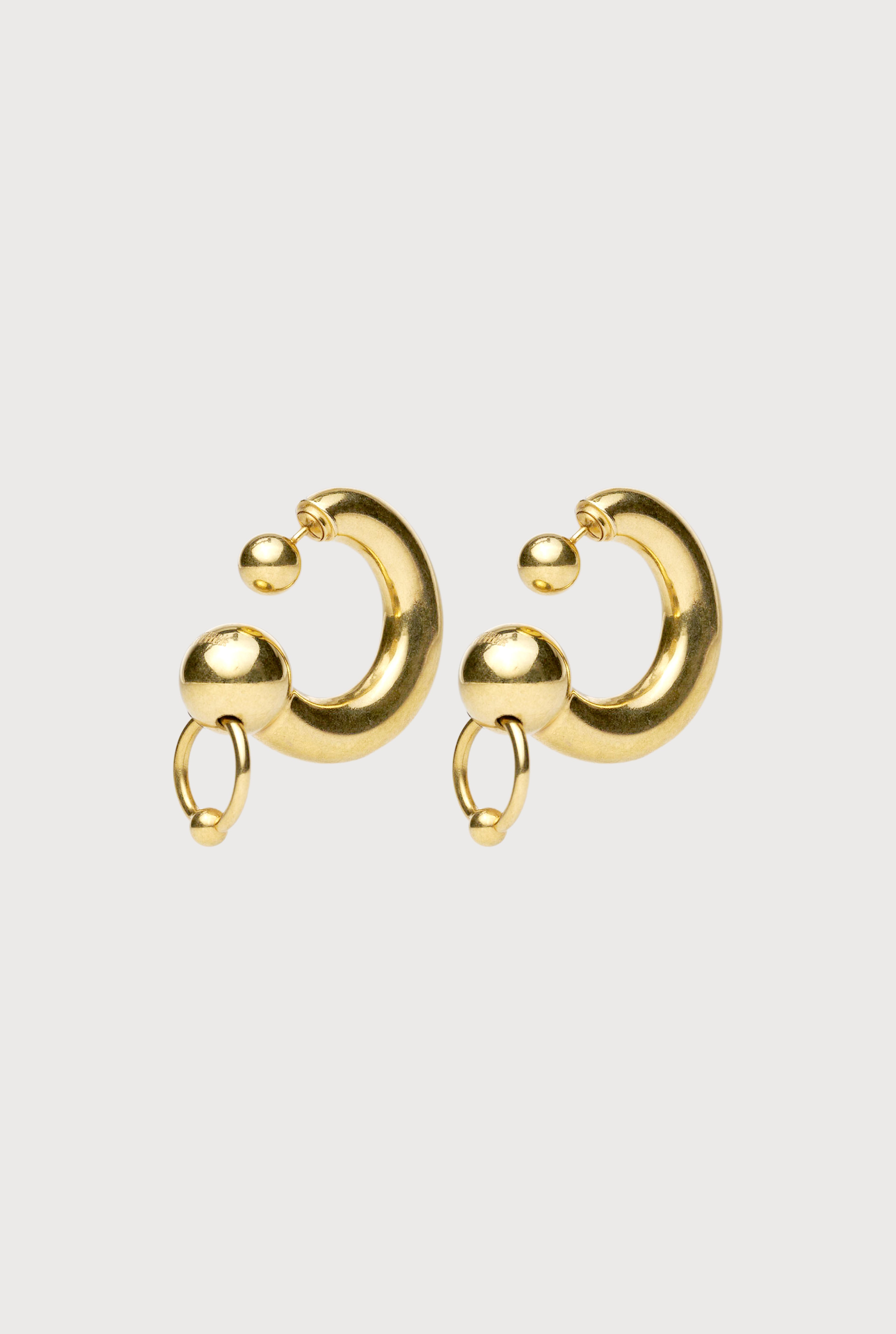 Les Boucles D'Oreilles Ring Dorées