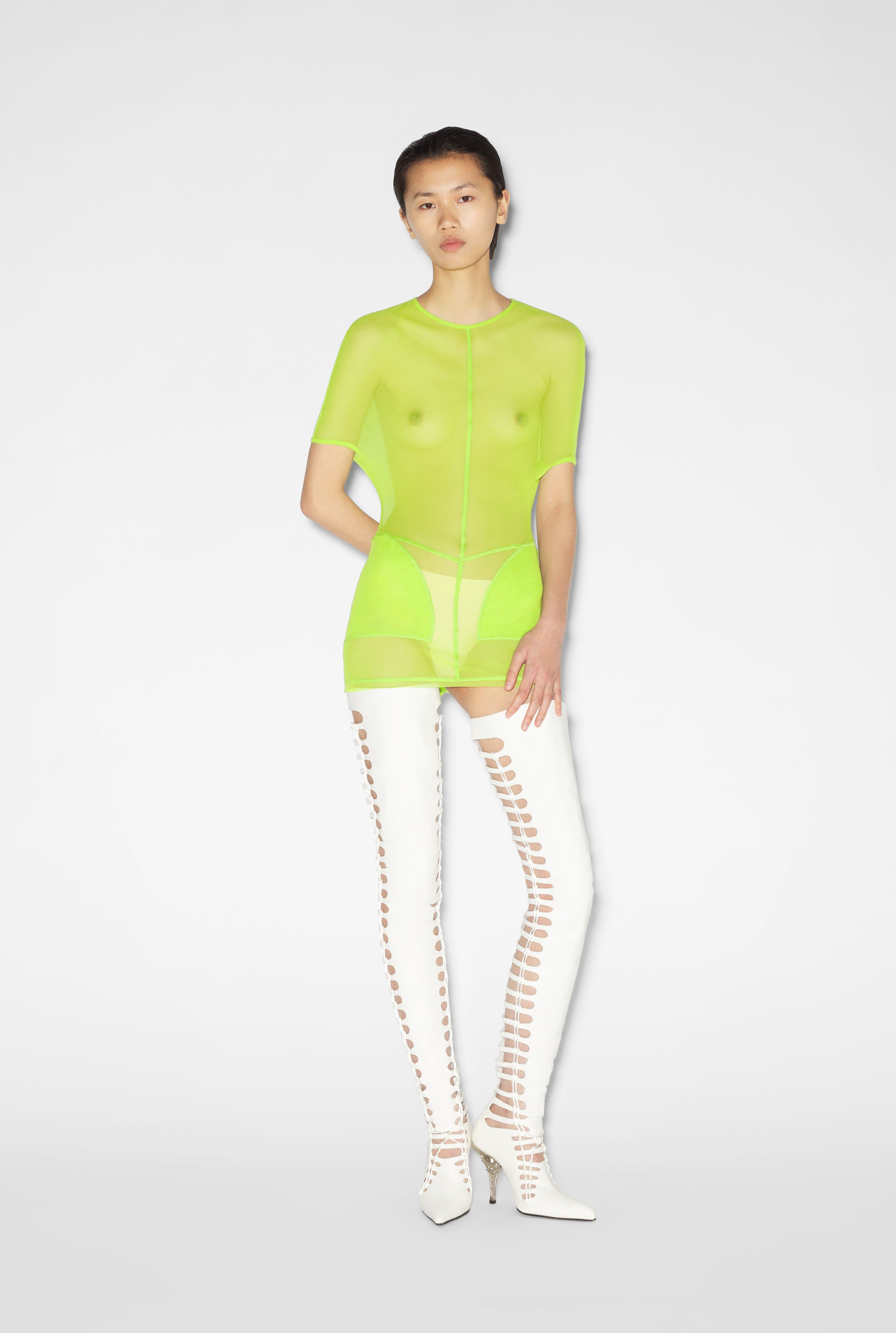 The Short Lime Padding Dress