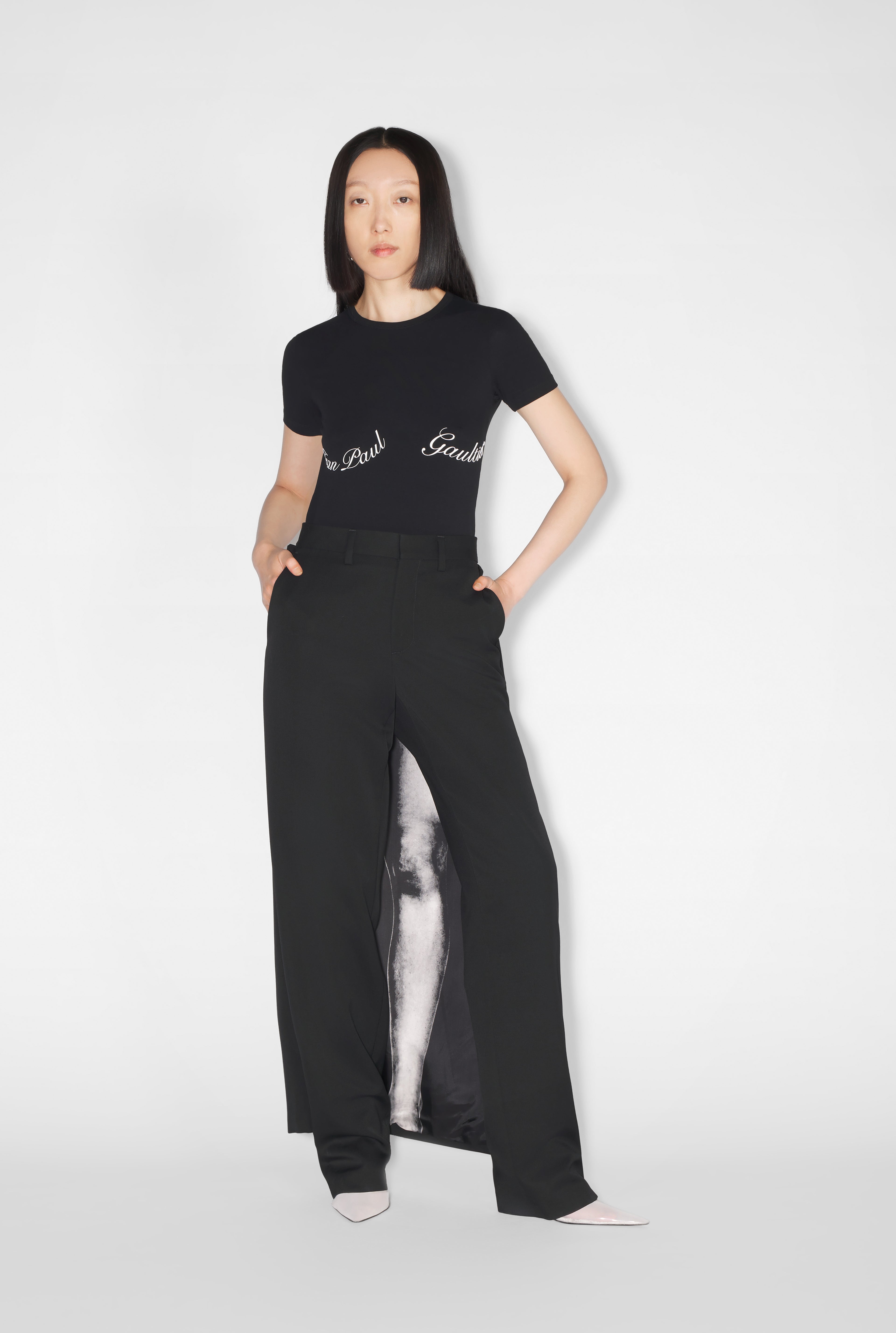 Le Pantalon Jupe Tailleur Body Marinière