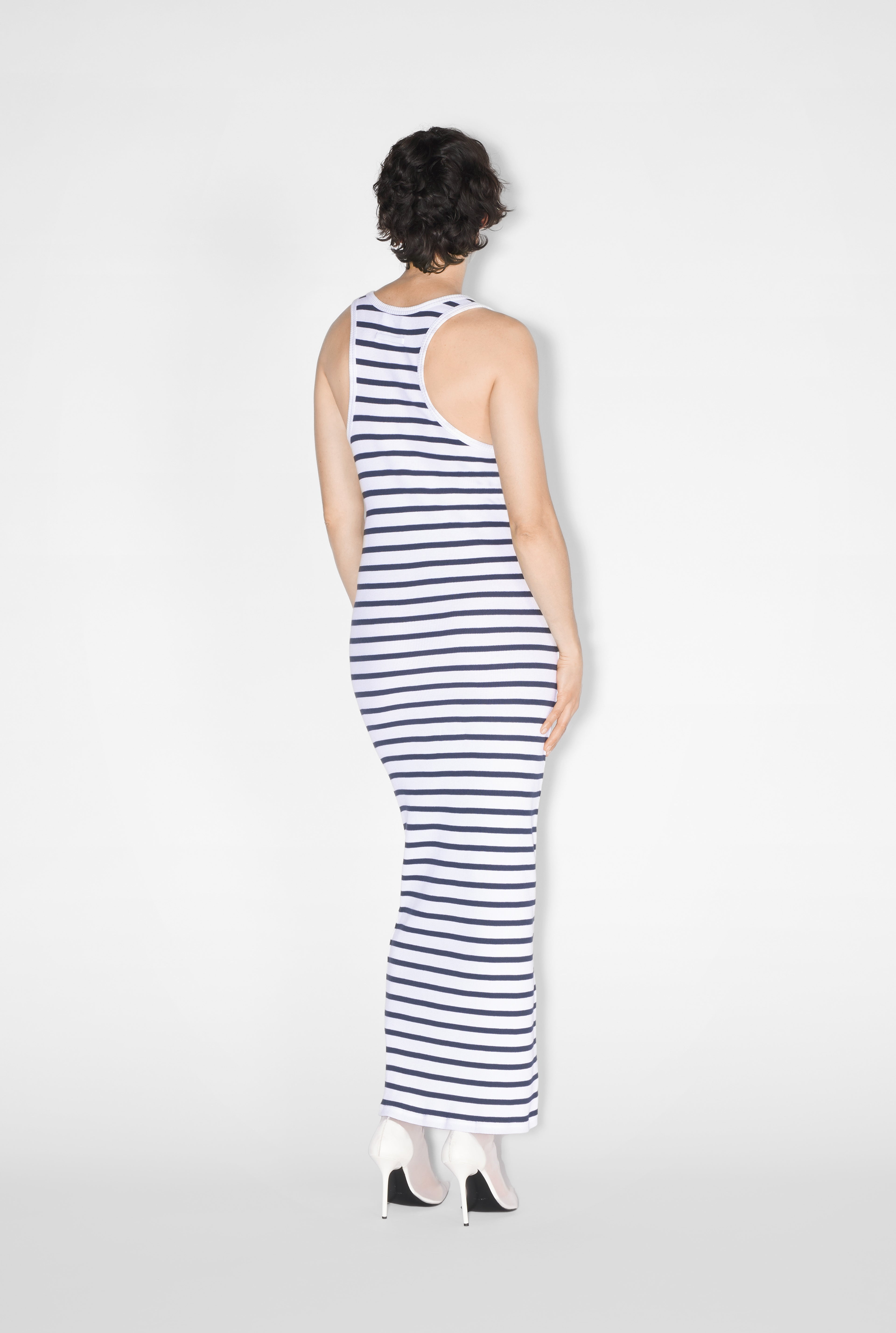 The White Strapped Marinière Dress 