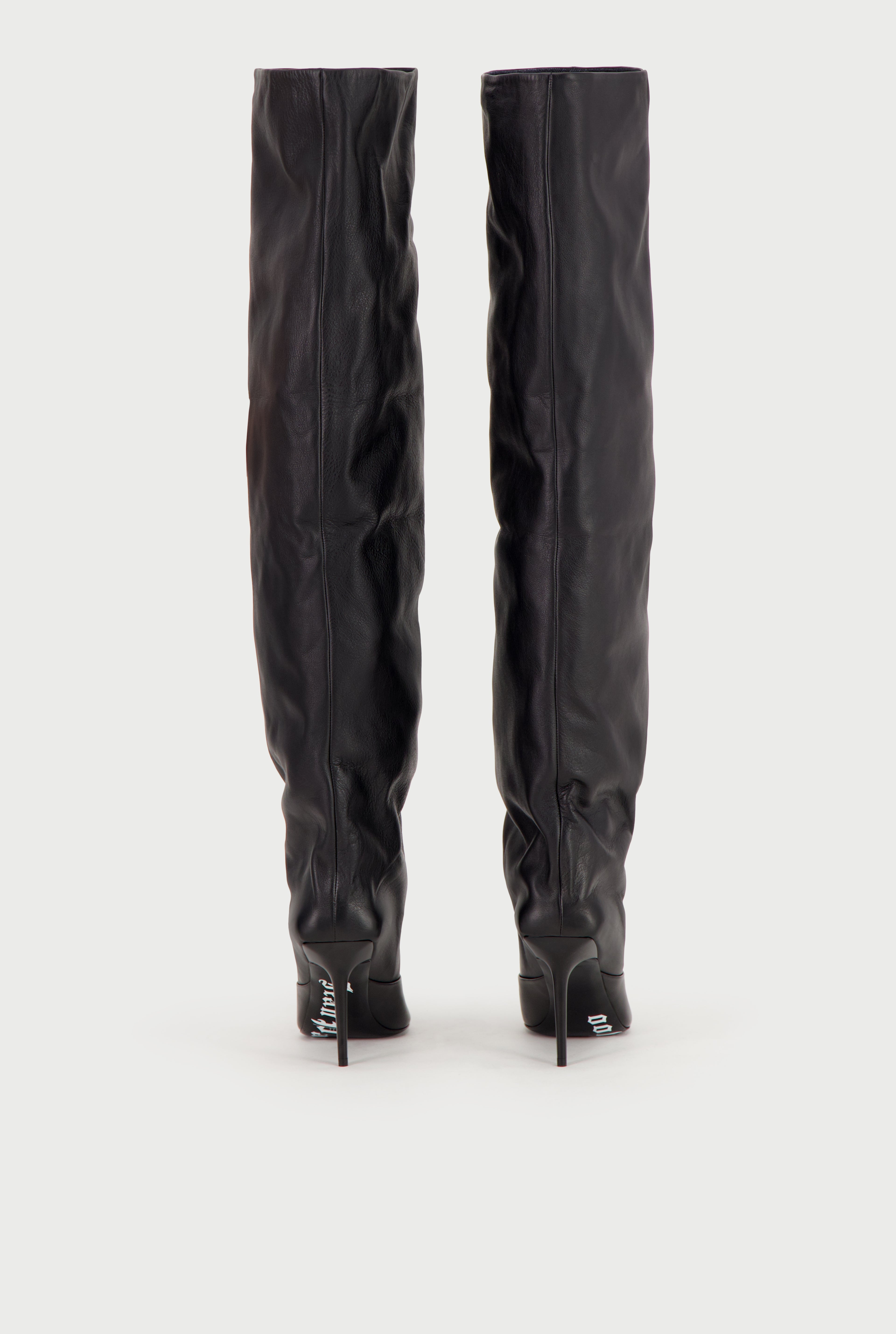 Jean Paul Gaultier / Jimmy Choo Cuff Over The Knee Boot 90 Noir