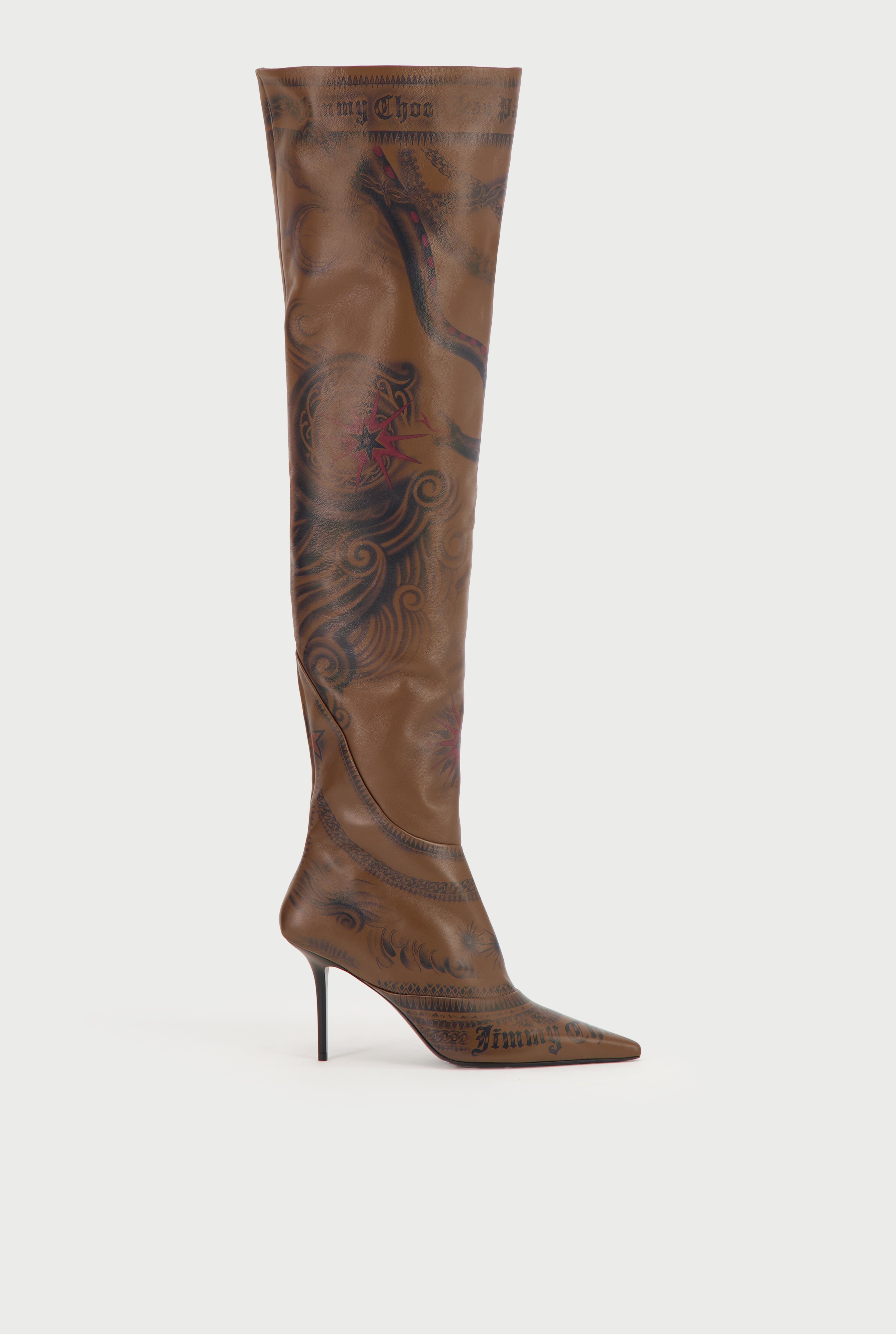 Jean Paul Gaultier / Jimmy Choo Over The Knee Boot 90 Ébène