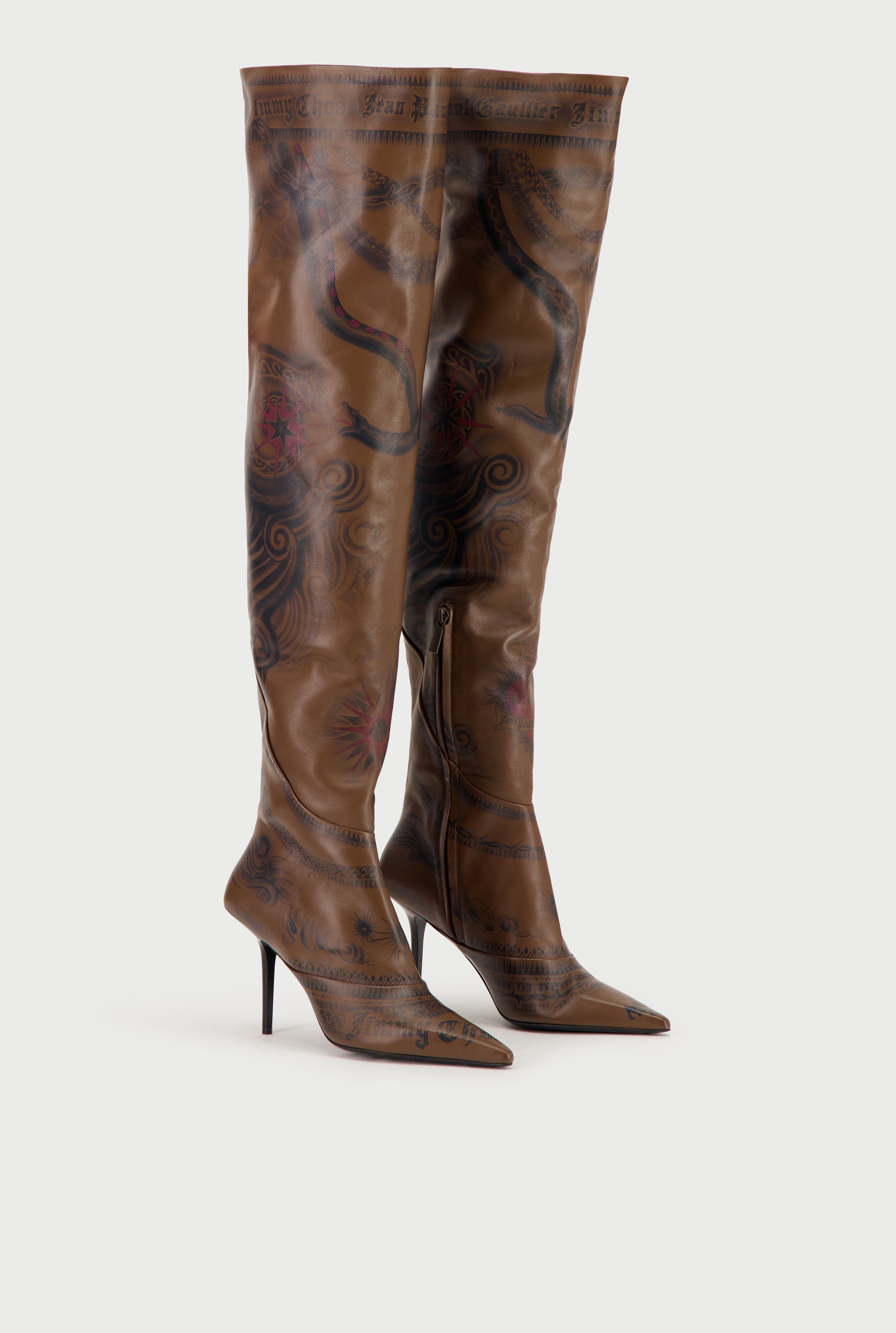 Jean Paul Gaultier / Jimmy Choo Over The Knee Boot 90 Ébène