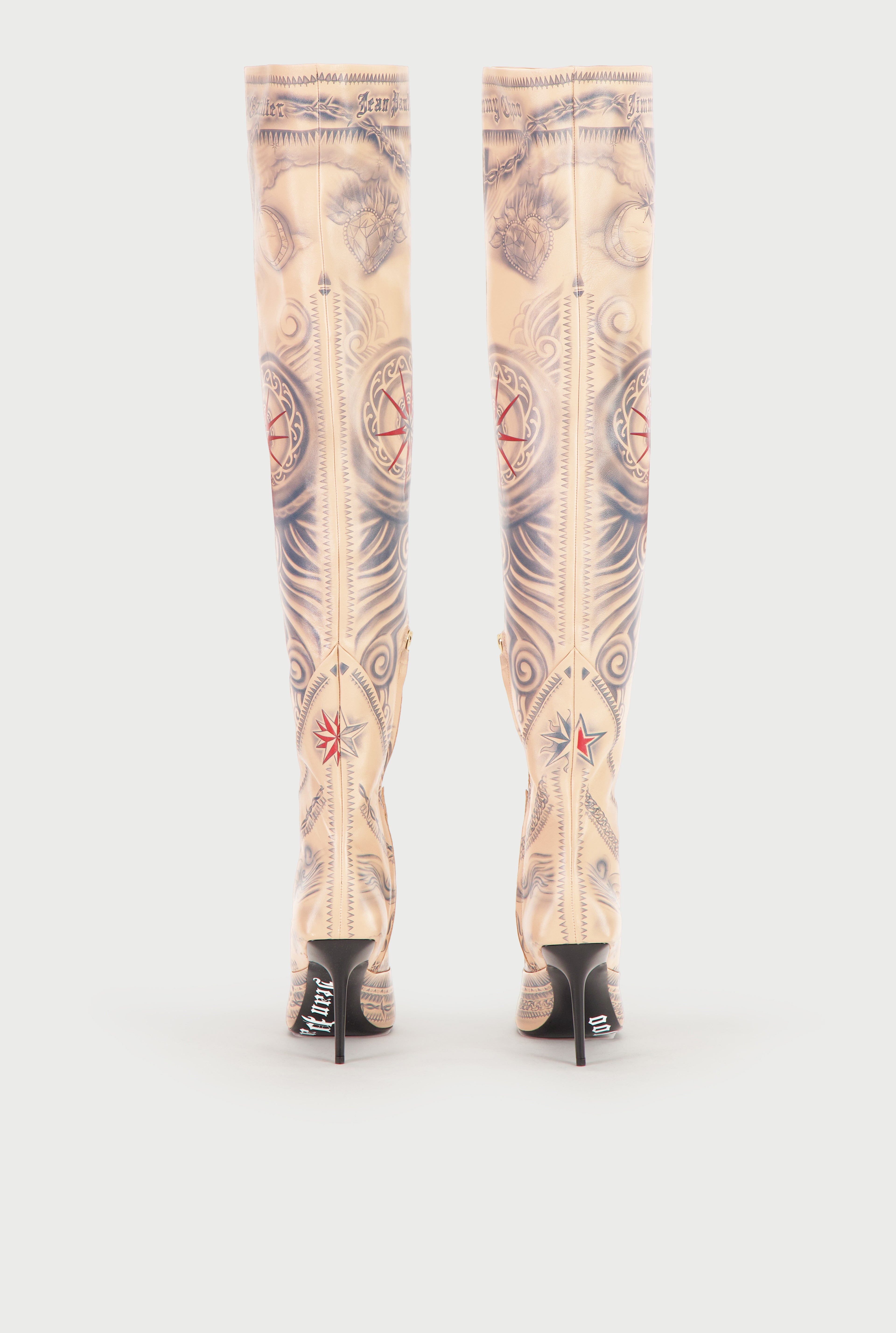 Jean Paul Gaultier / Jimmy Choo Over The Knee Boot 90 Nude