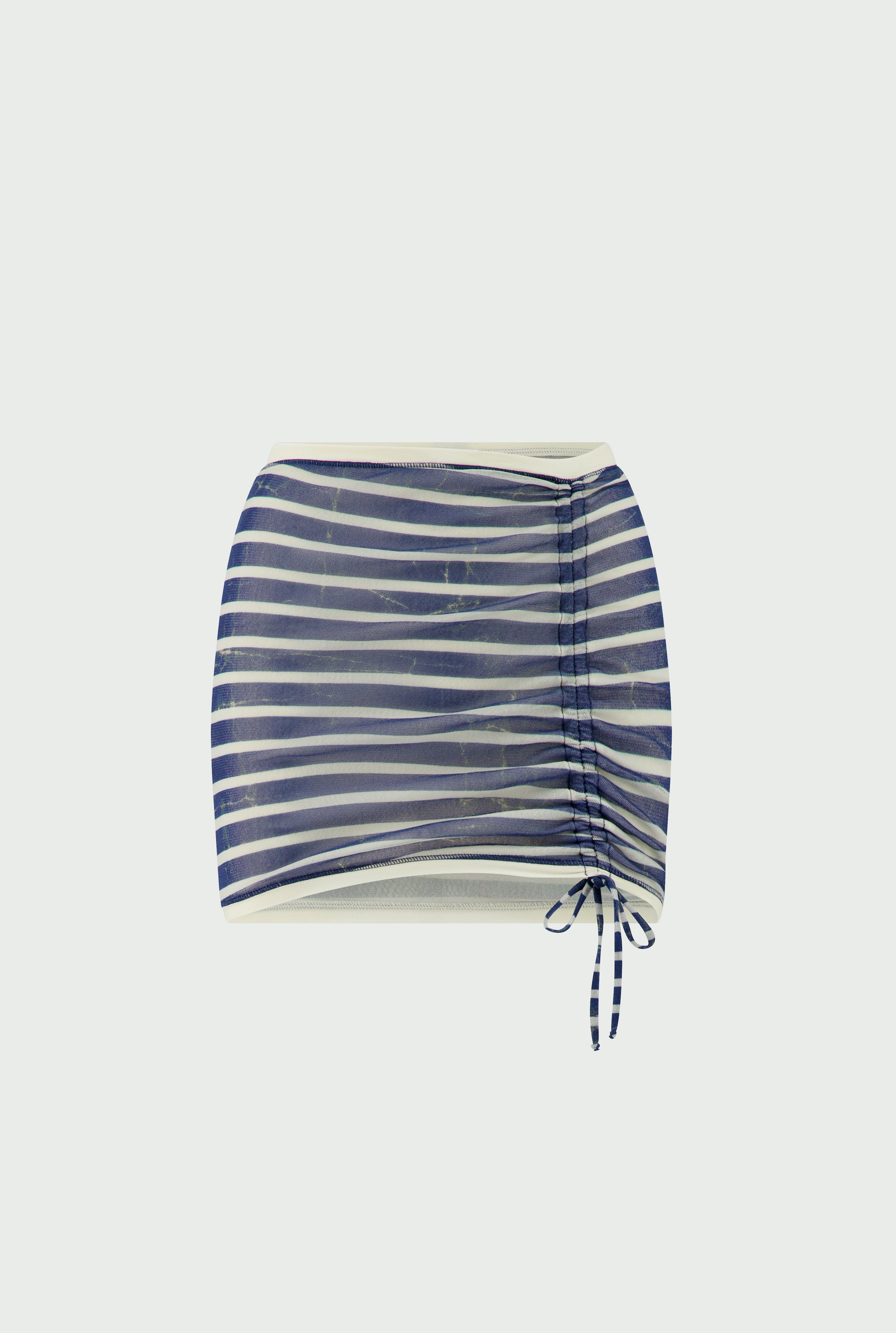 The Blue “Crackling” Sailor Mini Skirt