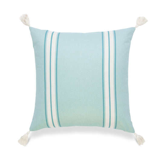 Beachy Pillows, Stripe Tassel, Navy Blue | Crumbs Home