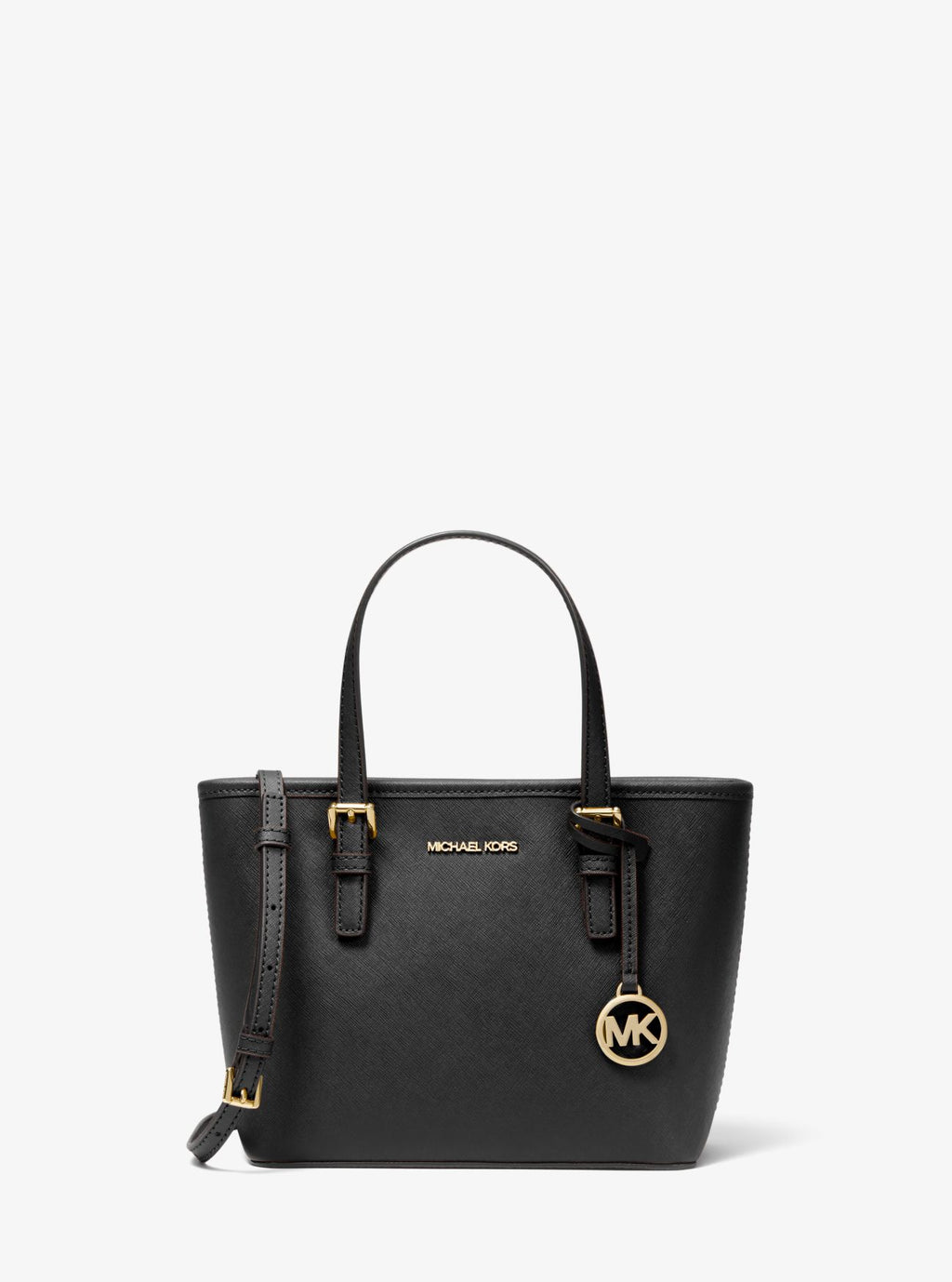 Michael Kors Daniela Large Saffiano Leather Crossbody Bag (black):  Handbags