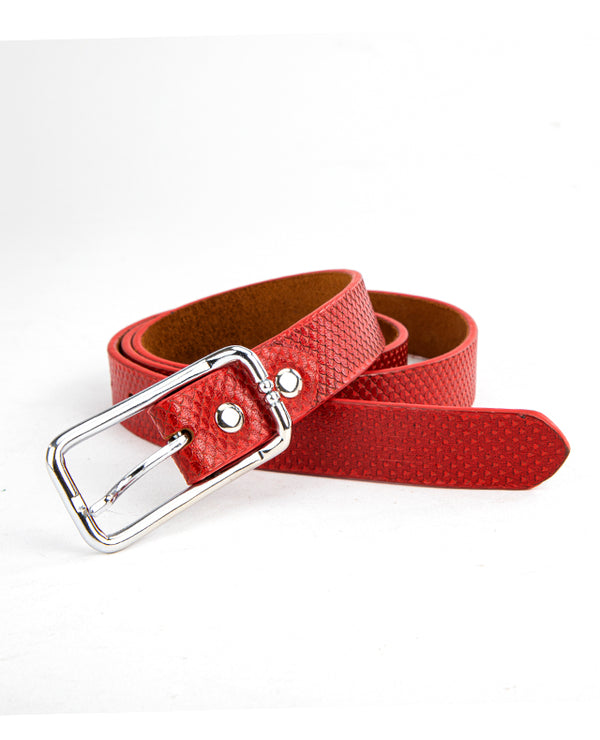 103930 Women Leather Belt Red
