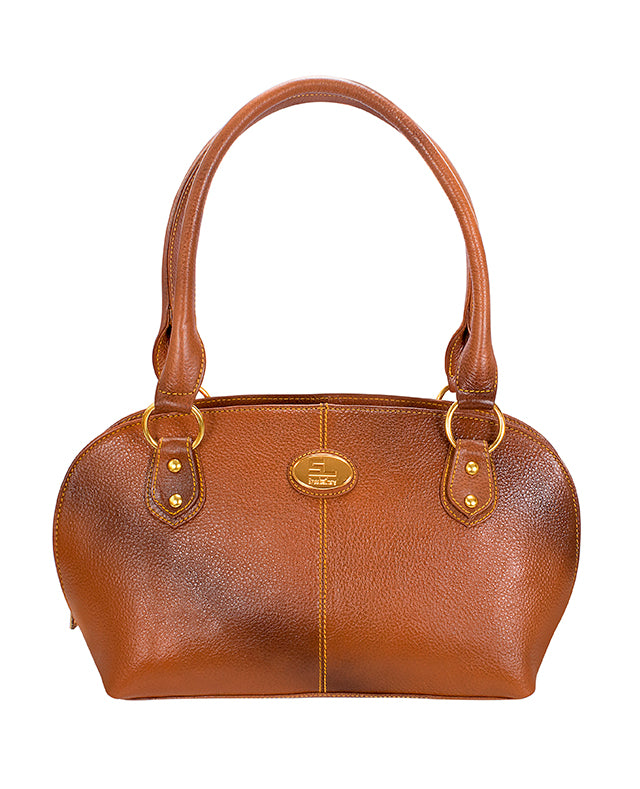 66734 Ladies Leather Bag (TAN Brown) – Sreeleathers Ltd