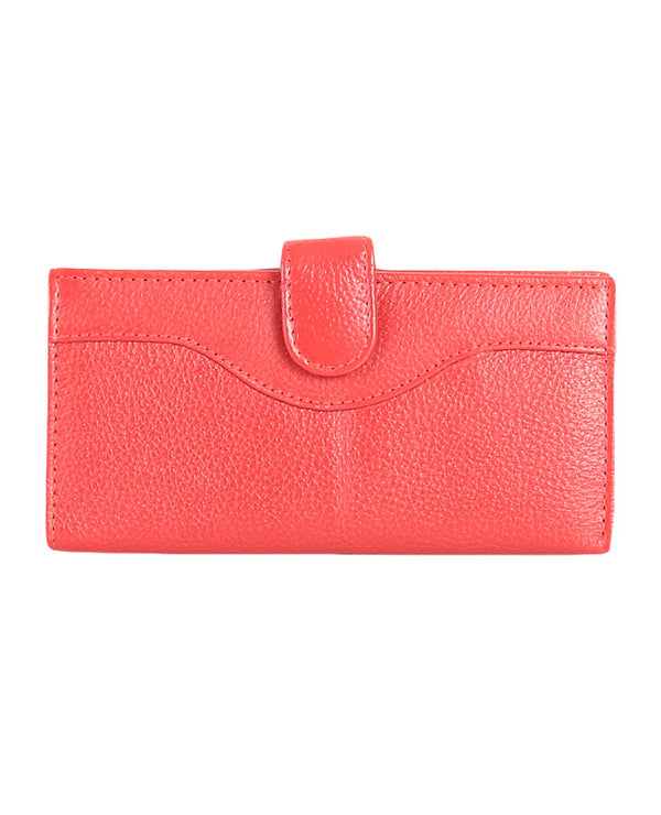 Buy Women's Genuine Leather wallet-Long Purse Wallet with Multiple Card  Slots, Zip Pocket and Note Compartment (Red-Coco) Online at Lowest Price  Ever in India | Check Reviews & Ratings - Shop The