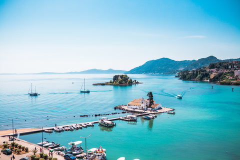 Corfu, photo by Alexander Mils, one of the Greek islands recommended by The Bubble Collection, the new niche fragrance brand making waves in the beauty industry.