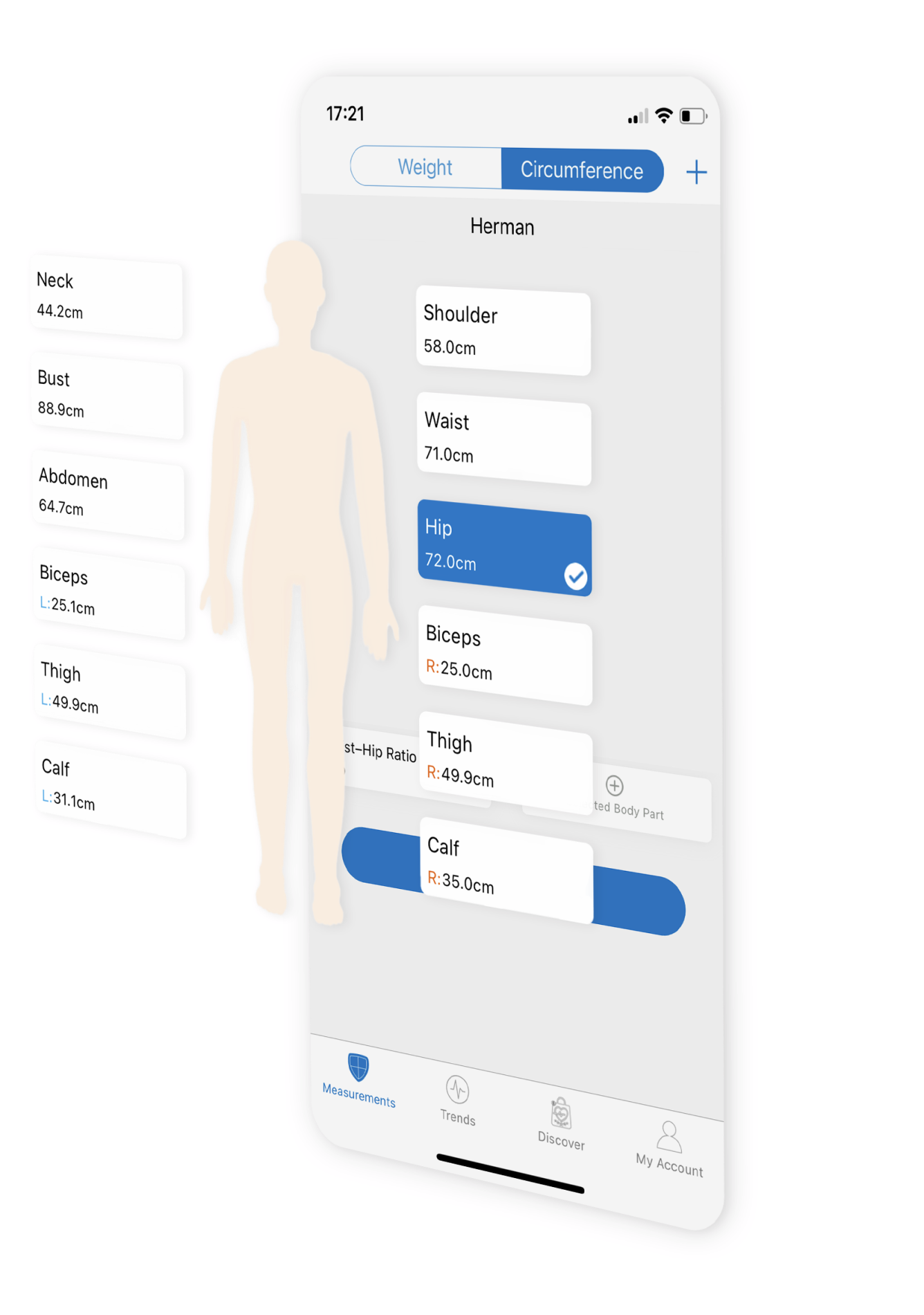  RENPHO Smart Tape Measure Body with App, Smart