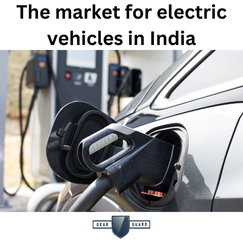 Graph showing the growth of electric vehicle sales in India