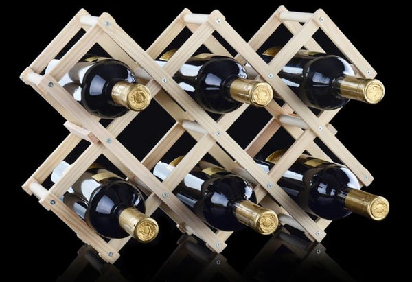 solid wood wine rack