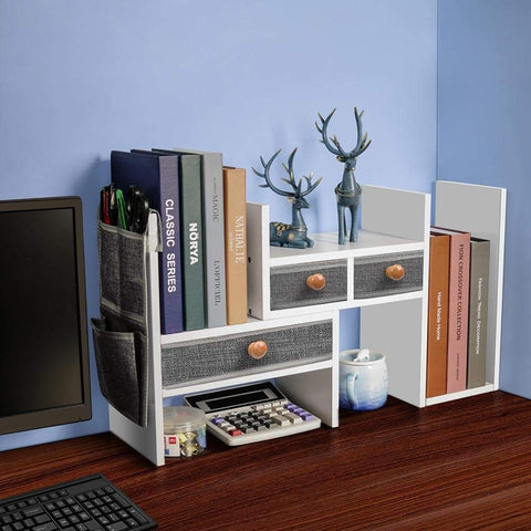 Small Desktop Bookshelf Expandable