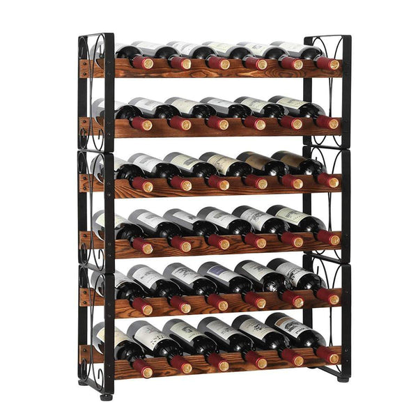 Floor Standing Wine Rack 36 Bottles, 6 Tier