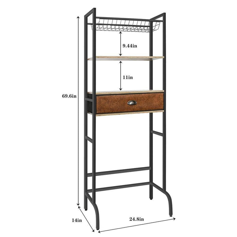 Over The Toilet Rack With 3-Tier,1-Drawer | X-cosrack