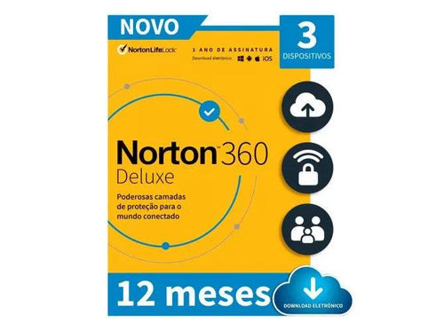Antivírus Norton 360 Deluxe - 3 Dispositivos - 12 Meses - 21405649